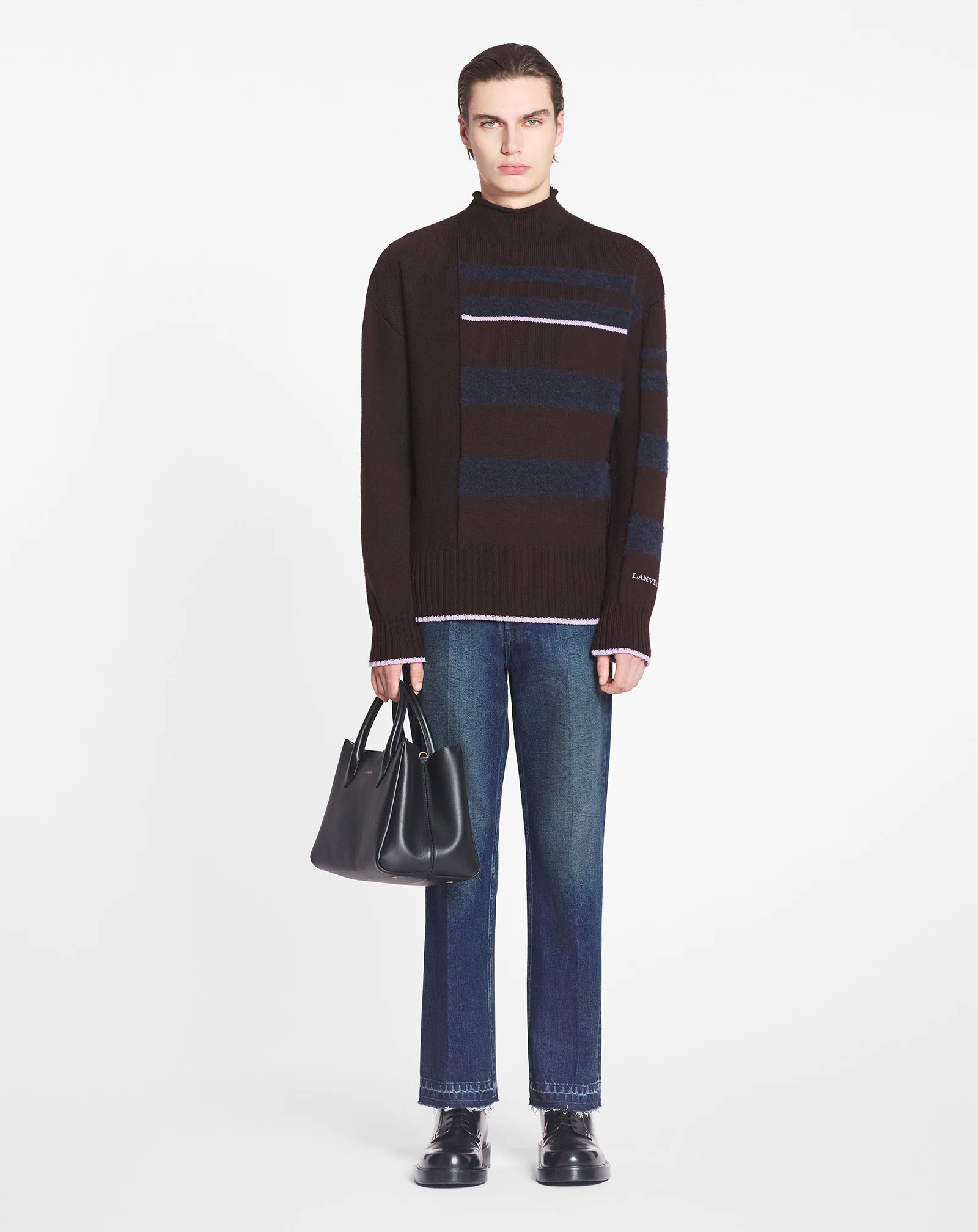 Straight 5-pocket denim pants