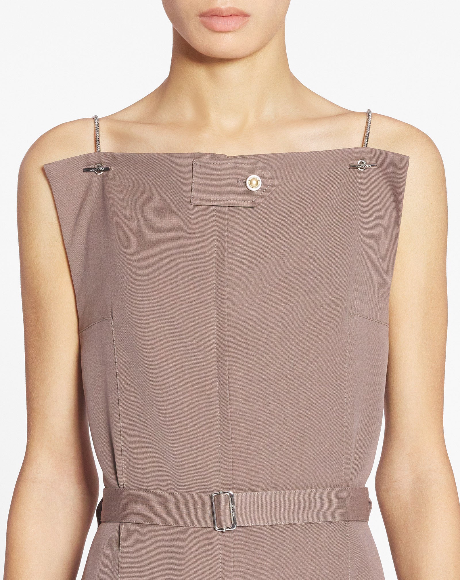 Belted bustier jumpsuit