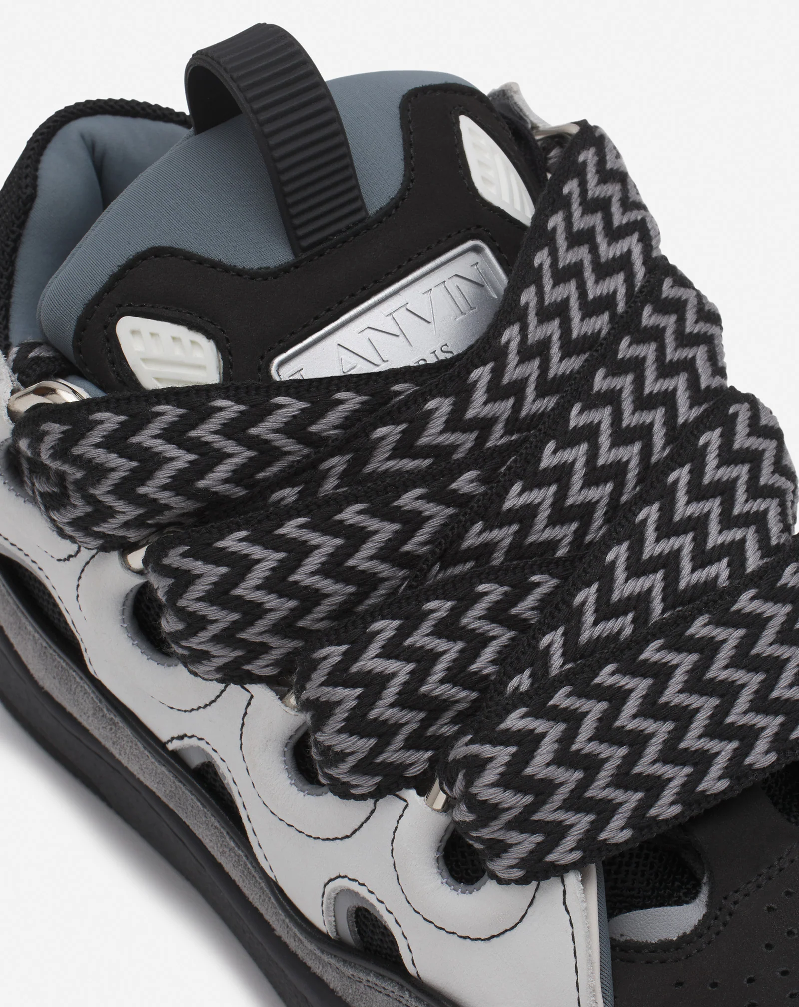 Leather curb sneakers