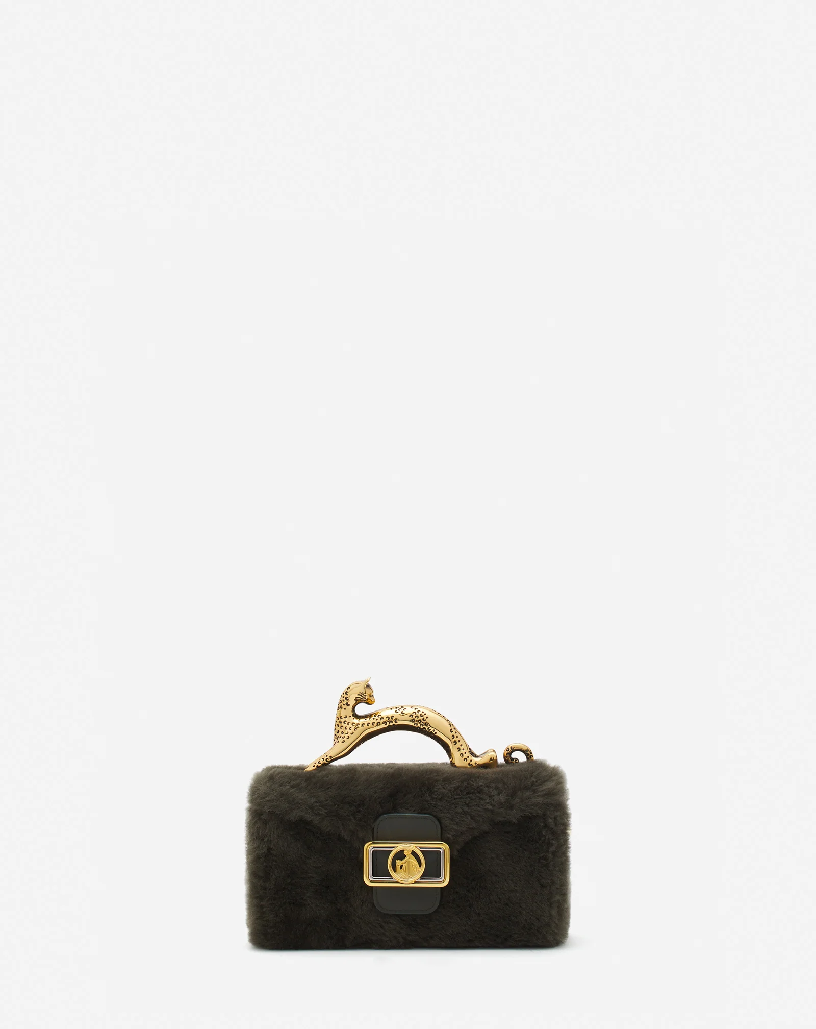Shearling nano pencil cat bag