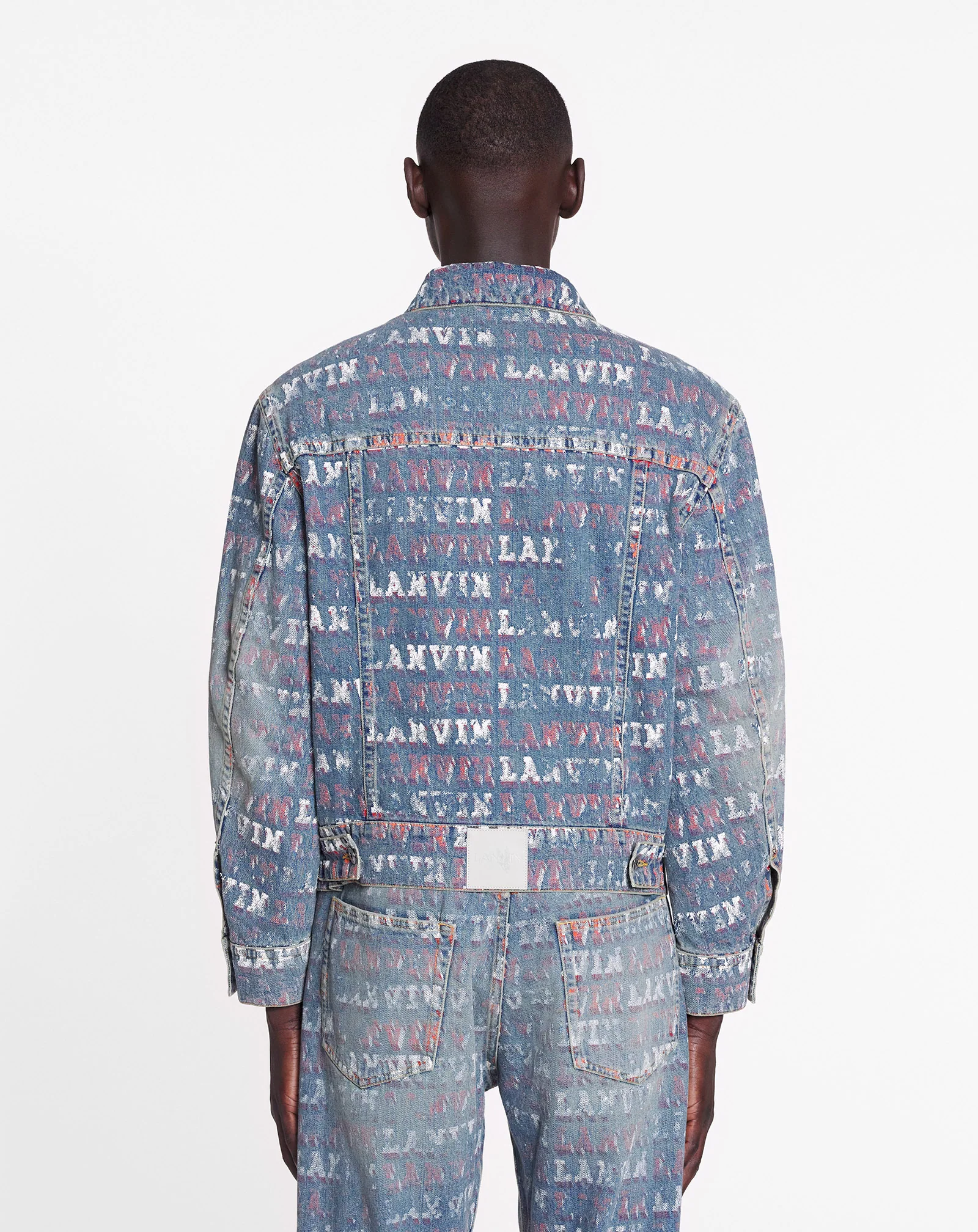 Lanvin x future unisex asymmetrical printed jacket