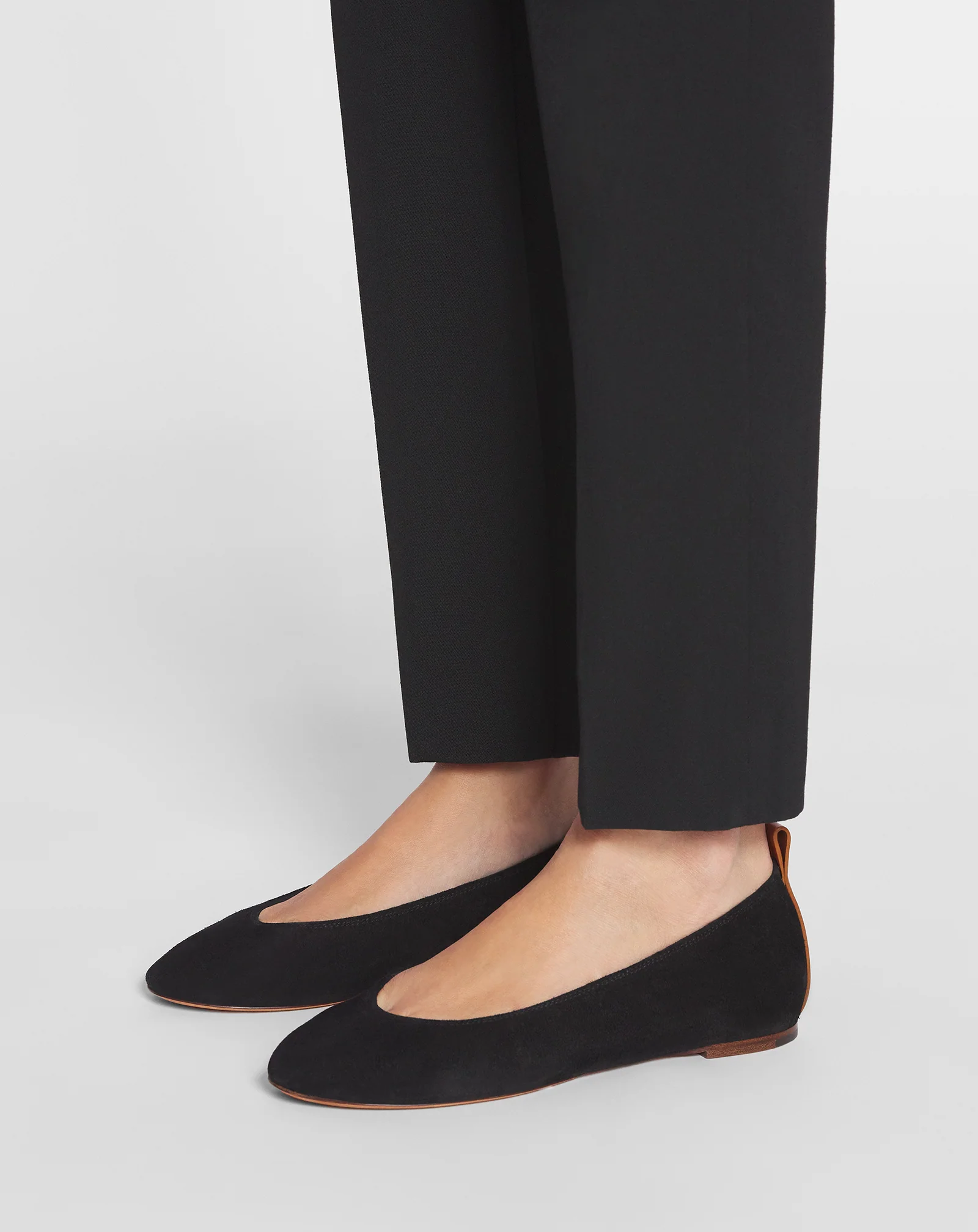 The suede ballerina flat