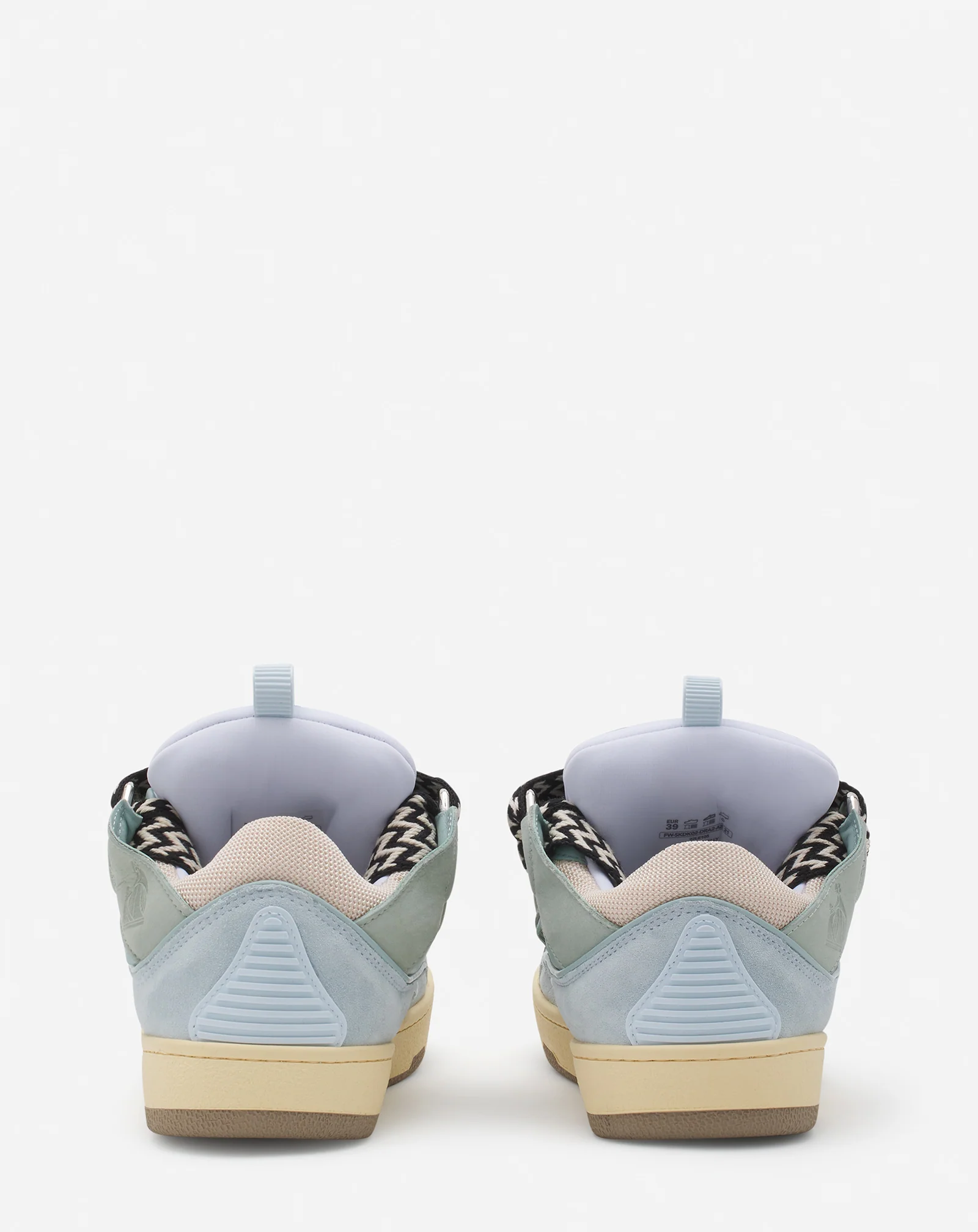 Leather curb sneakers