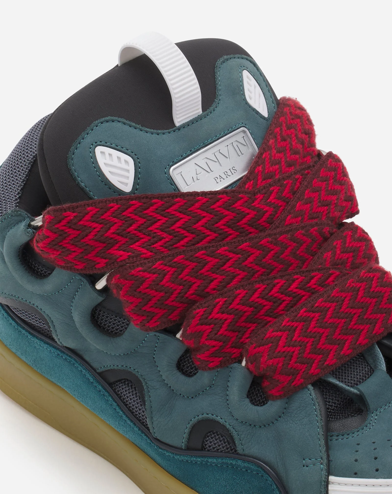 Leather curb sneakers