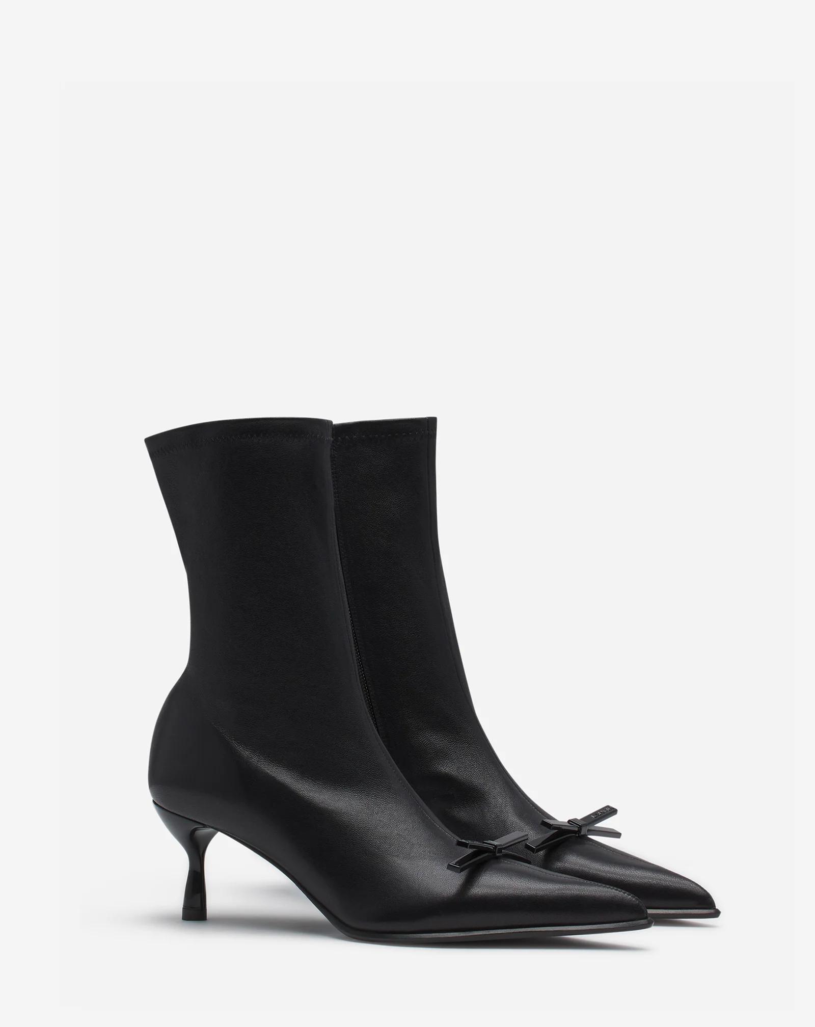 Lanvin bow ankle boots in leather