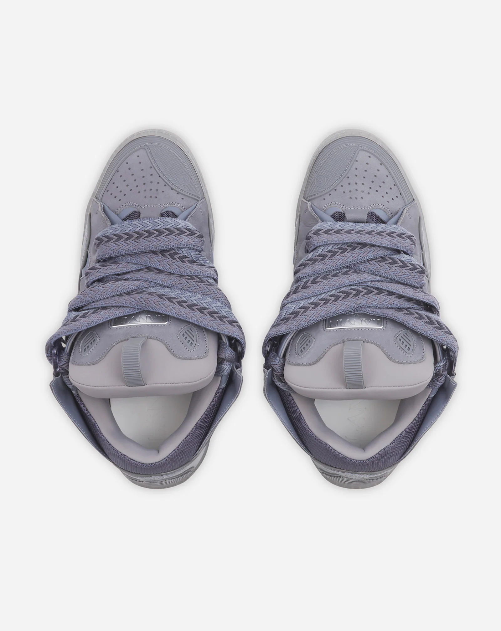 Leather curb sneakers