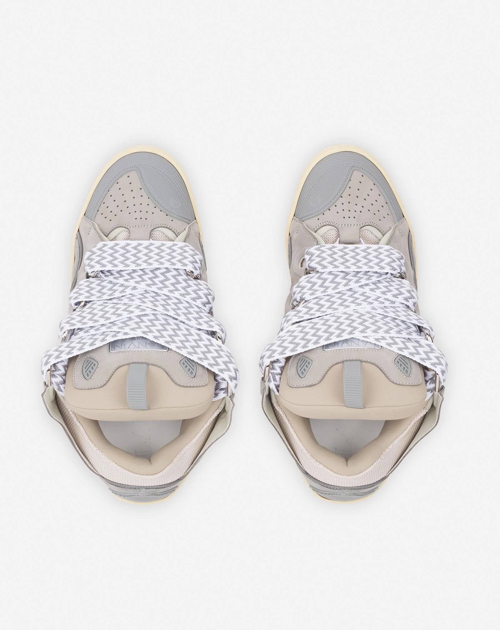 Leather curb sneakers