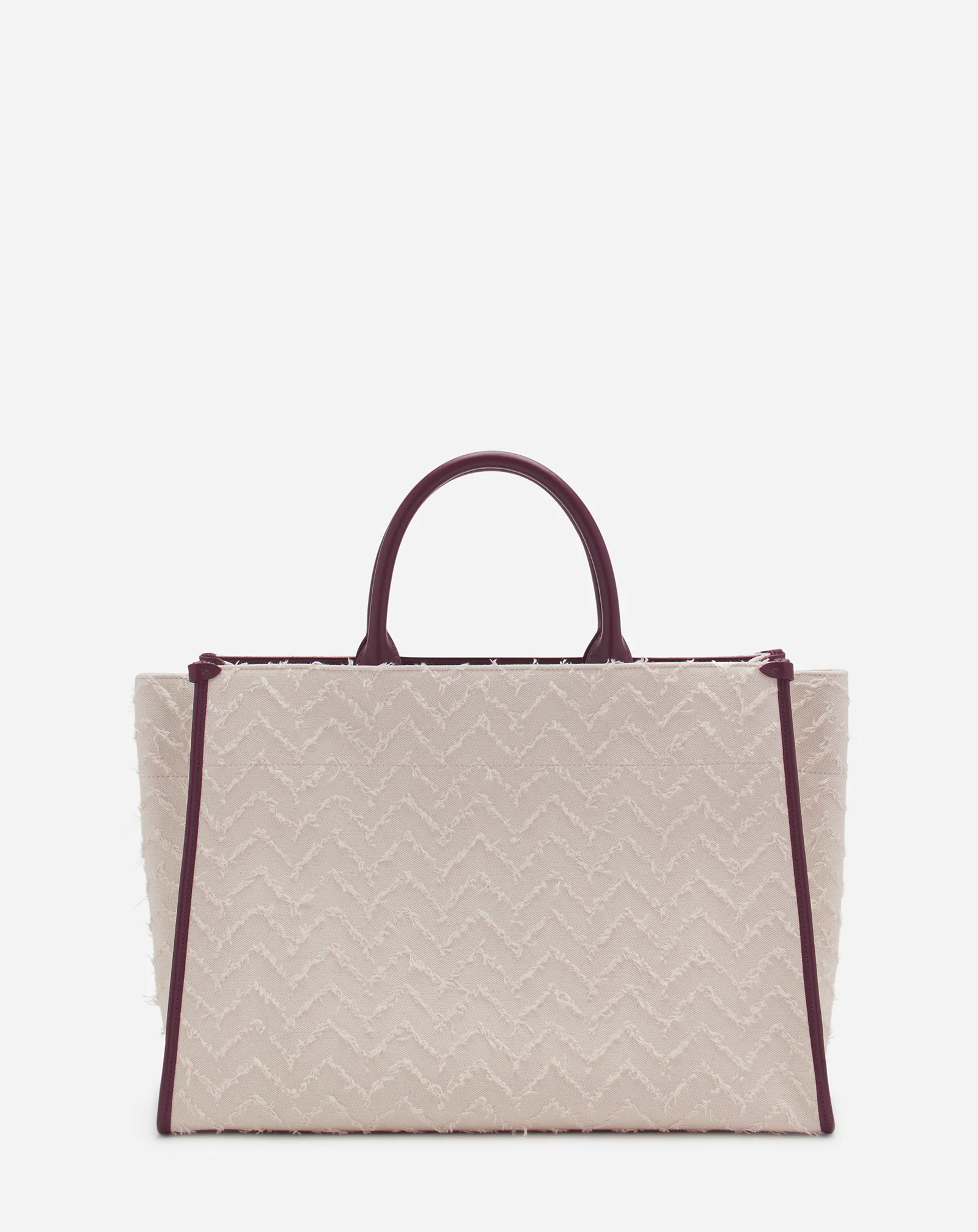 Herringbone motif in&out mm tote bag