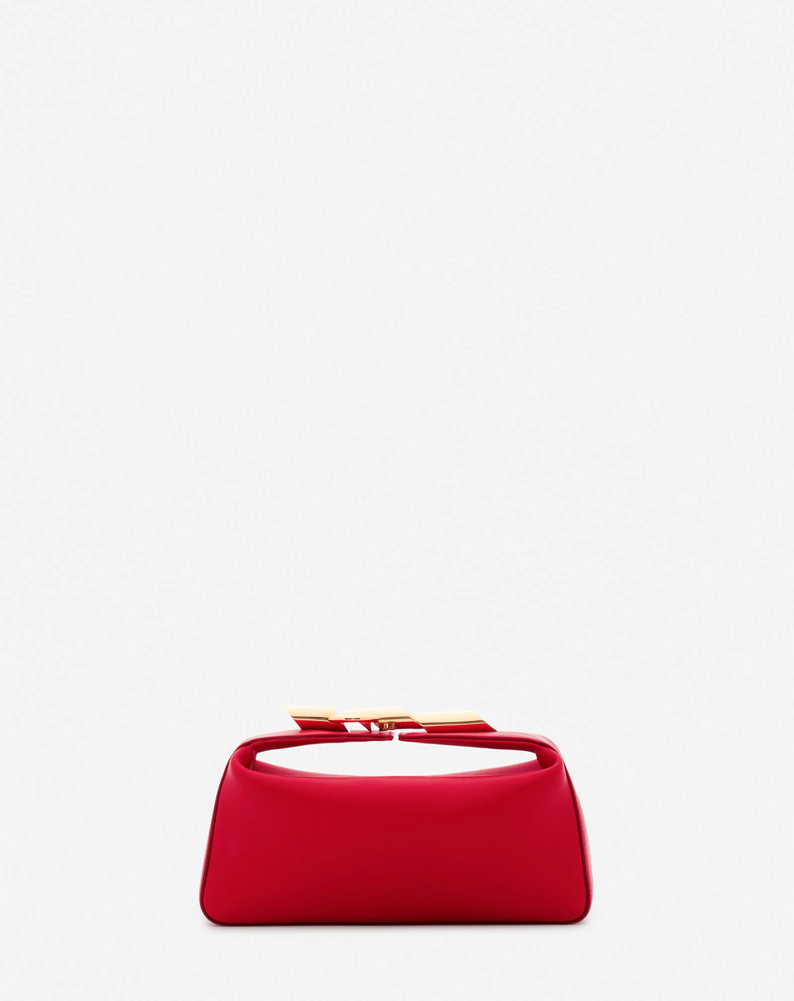 Haute séquence leather clutch bag