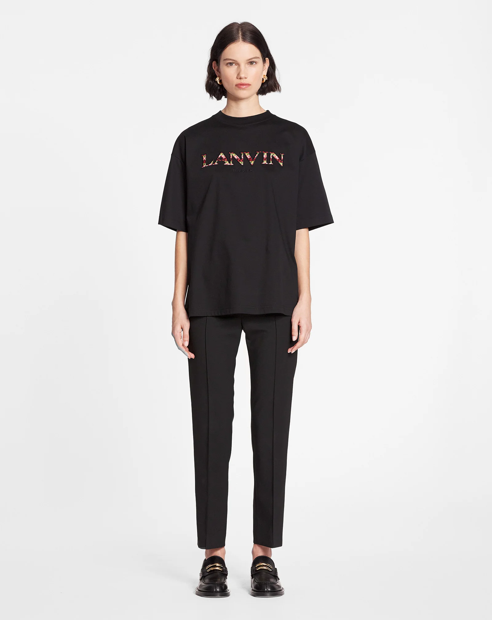 Oversized embroidered curb t-shirt