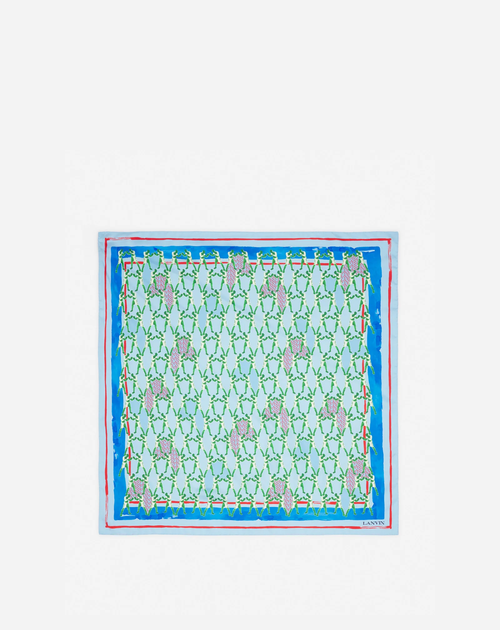 Silk scarf with a sports print