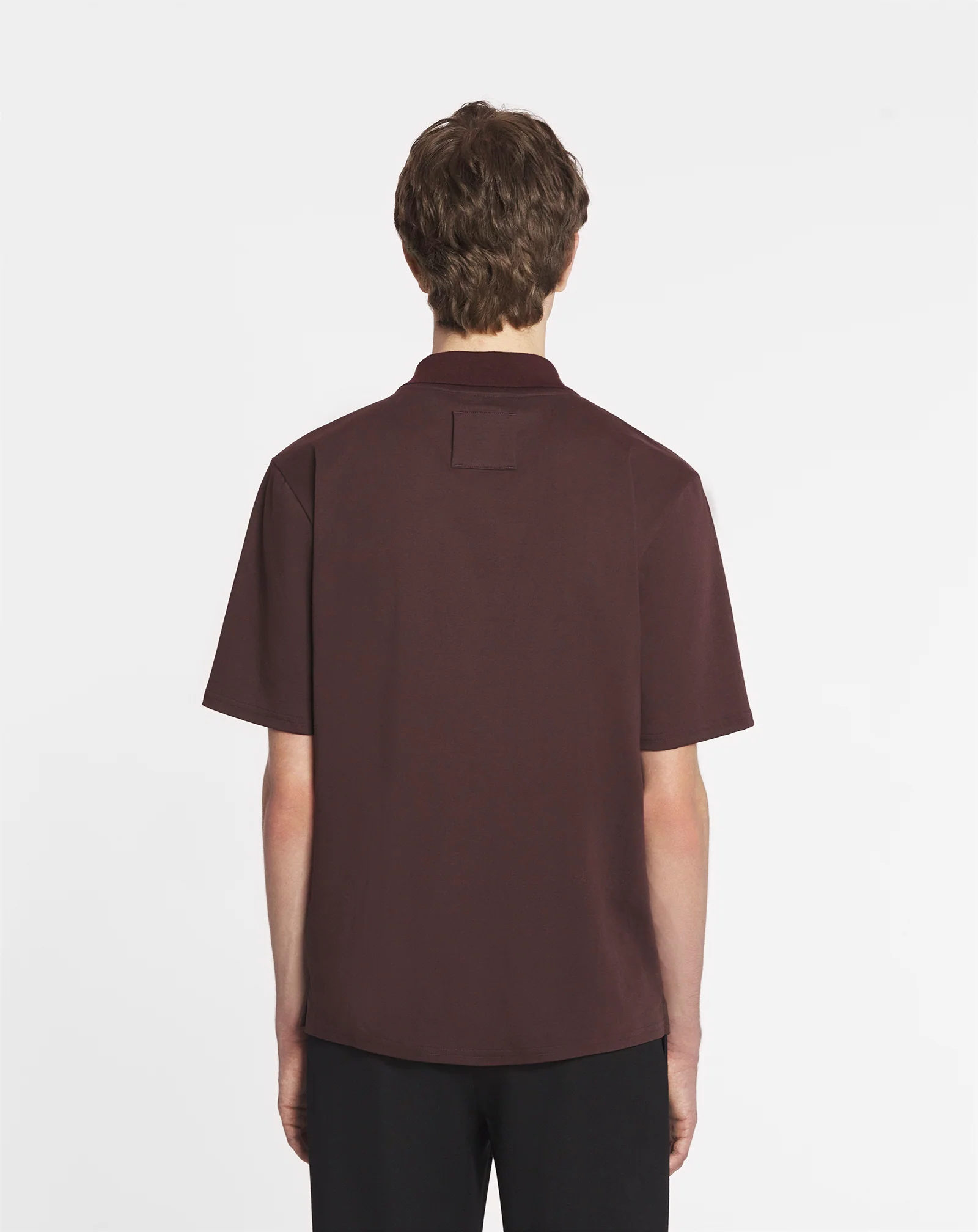 Polo shirt with mohair detail