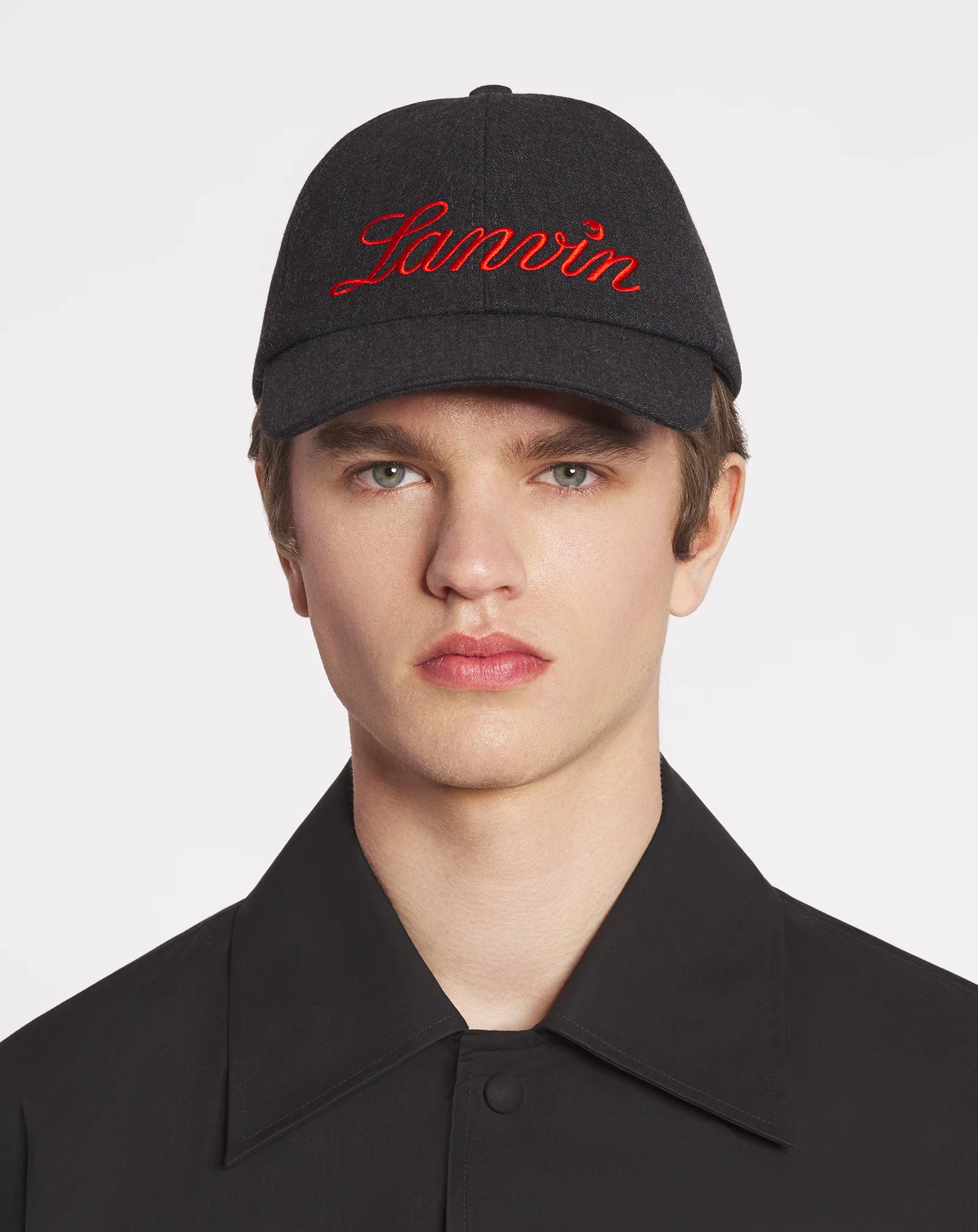 Lanvin script wool cap