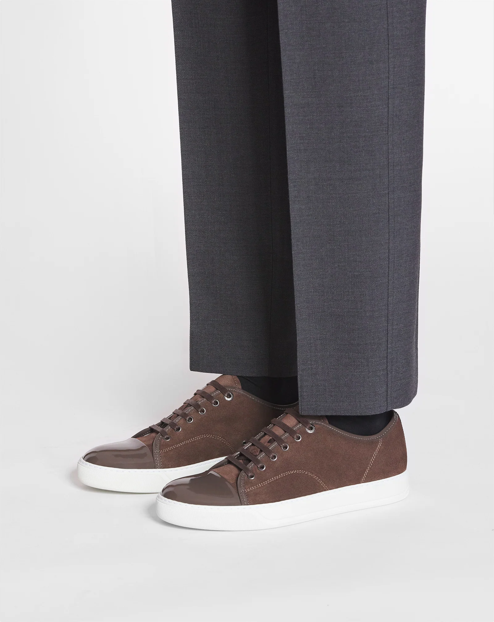 Dbb1 leather and suede sneakers