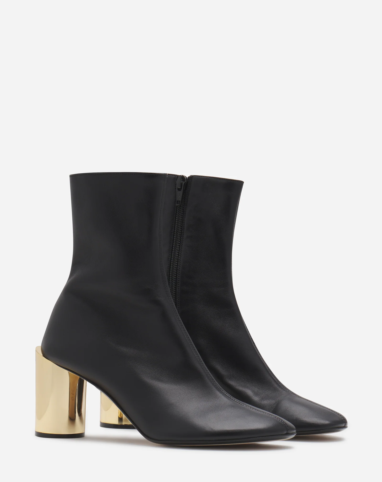 Leather sequence by lanvin chunky heeled boots