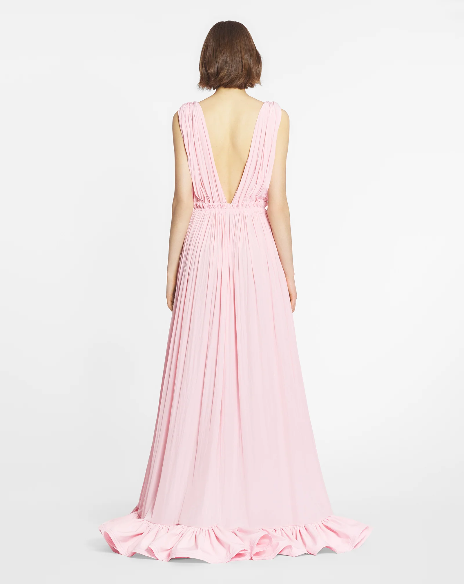 Long dress with ruffles