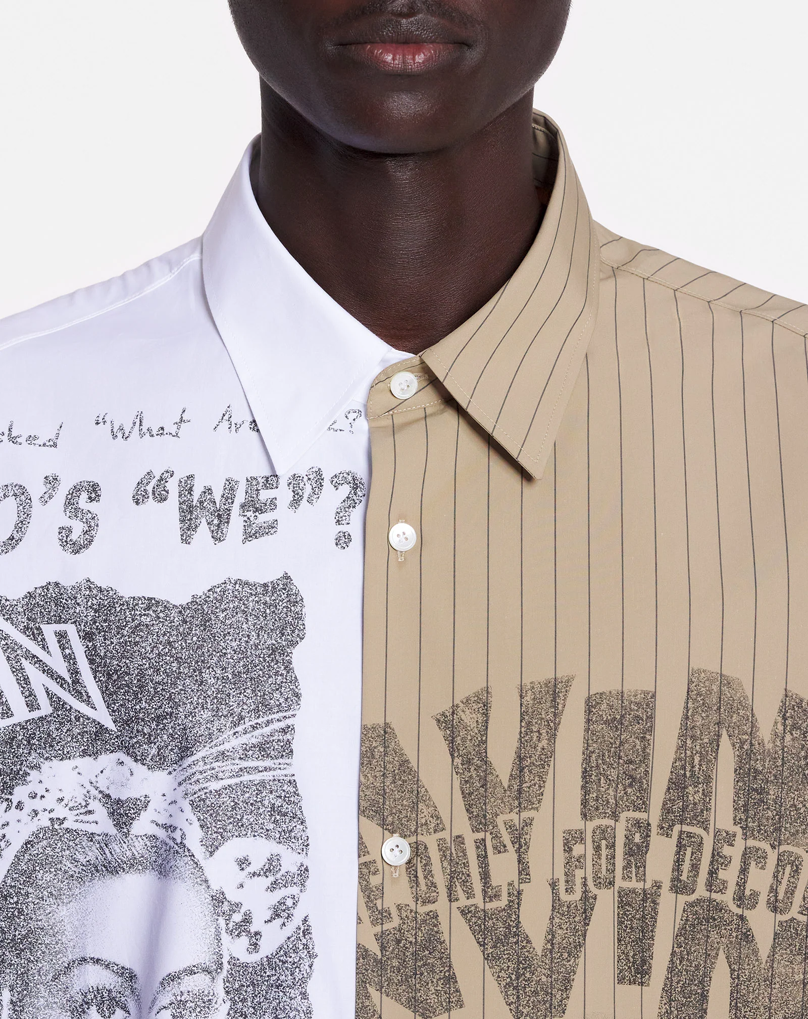 Lanvin x future asymmetrical printed shirt