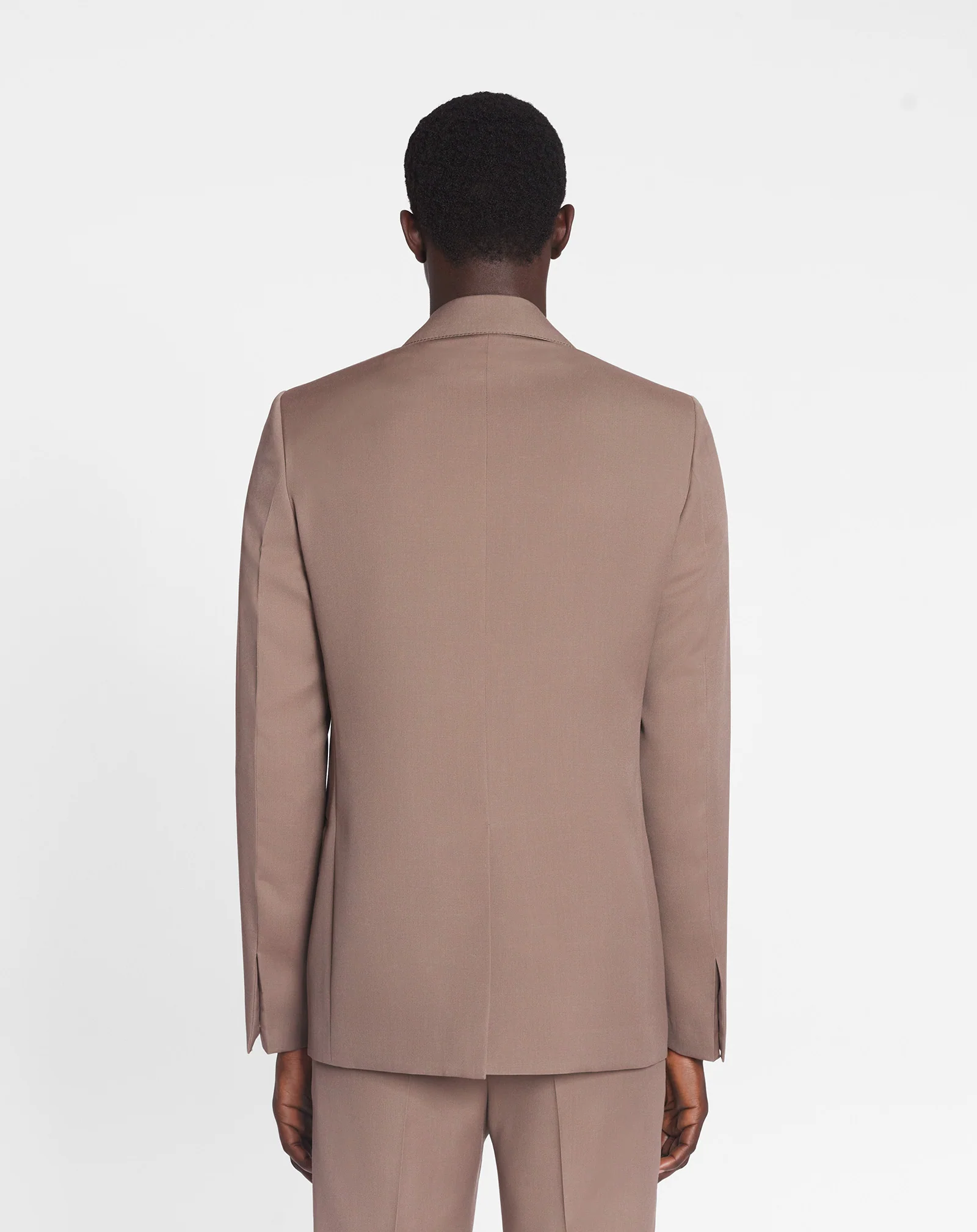 Single-breasted wool jacket