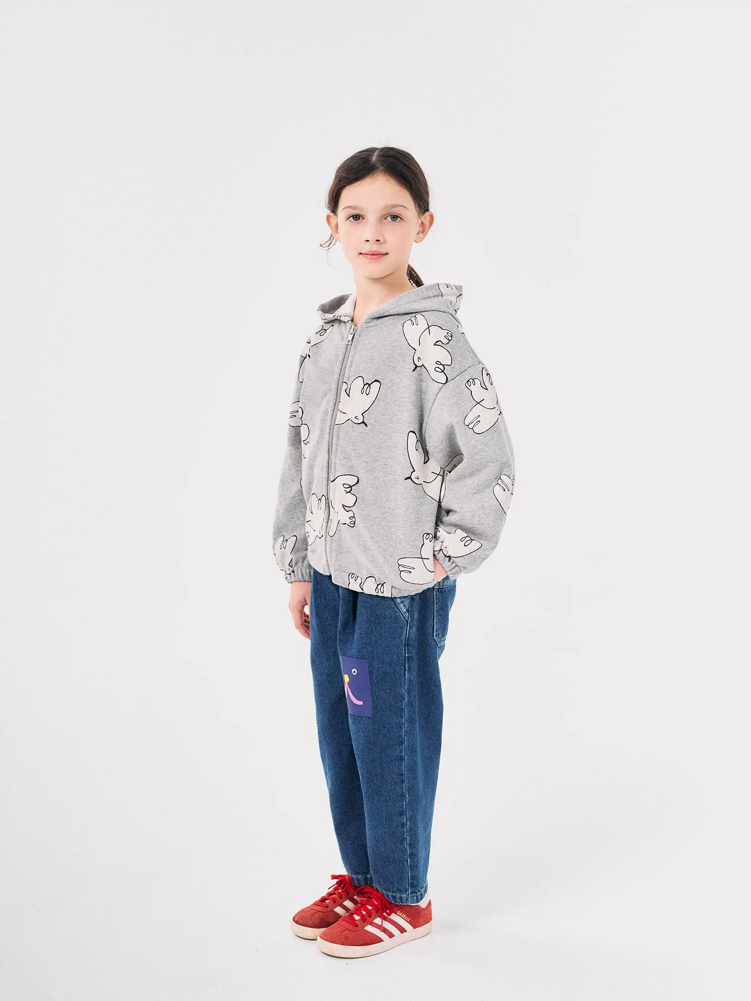 Freedom Bird all over zipped hoodie