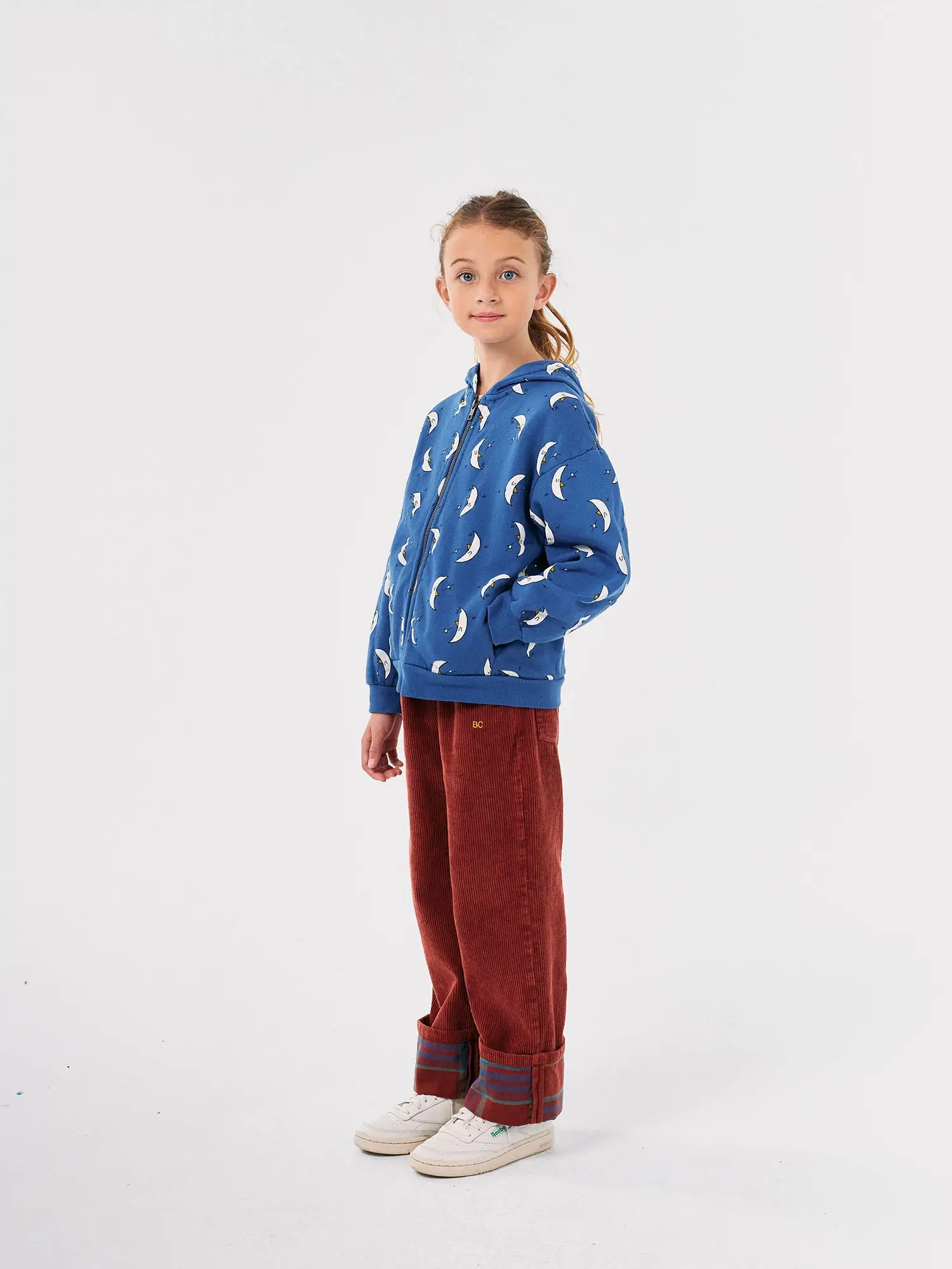 Beneath the Moon all over zipped hoodie