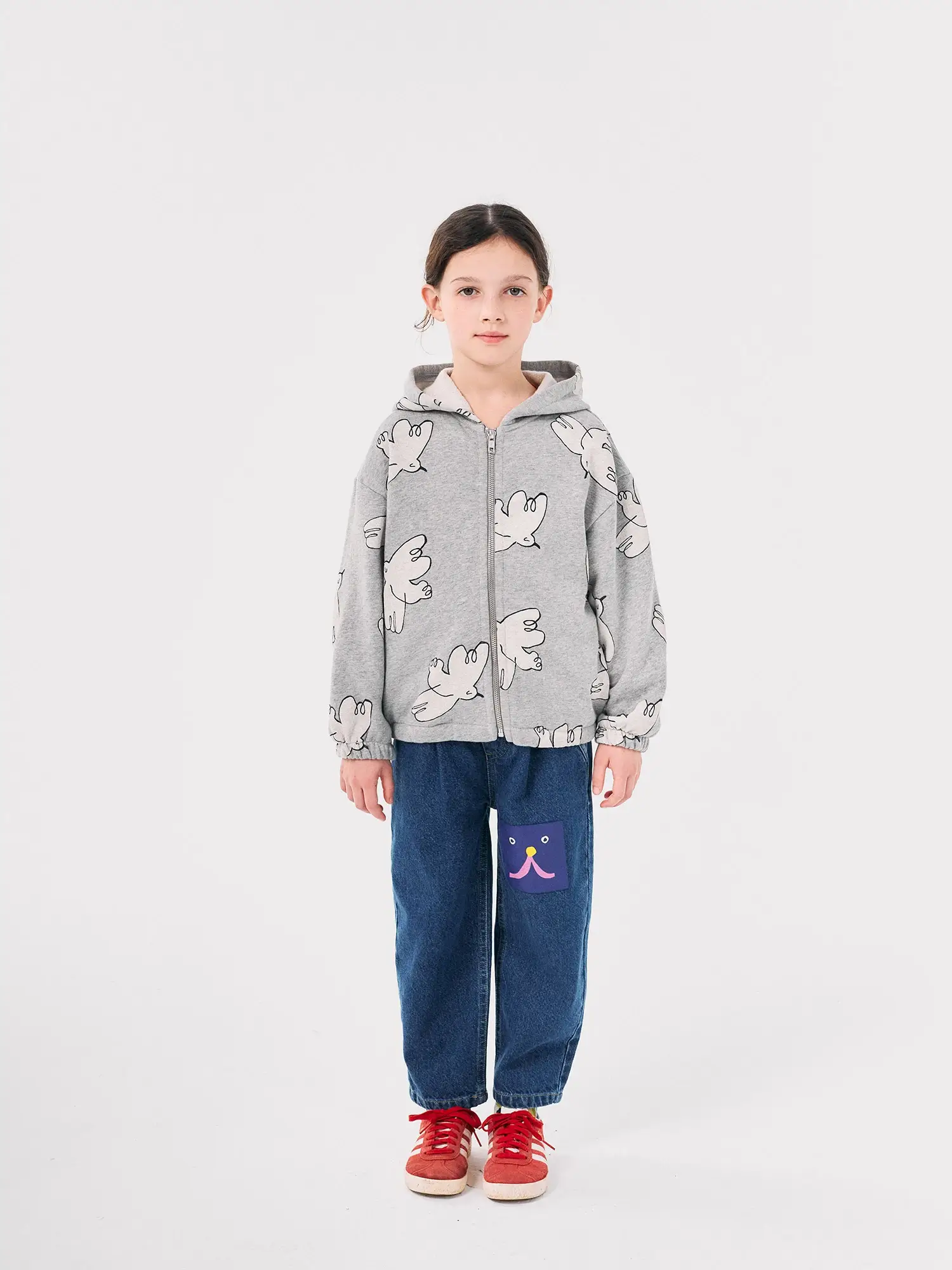 Freedom Bird all over zipped hoodie