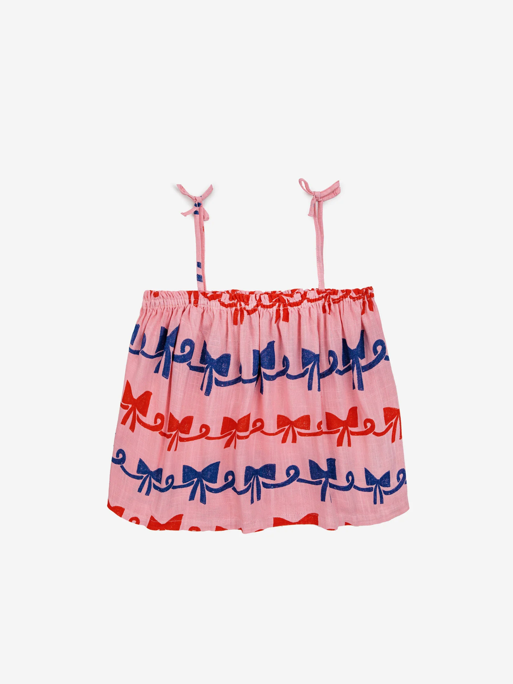 Ribbon Bow all over woven top