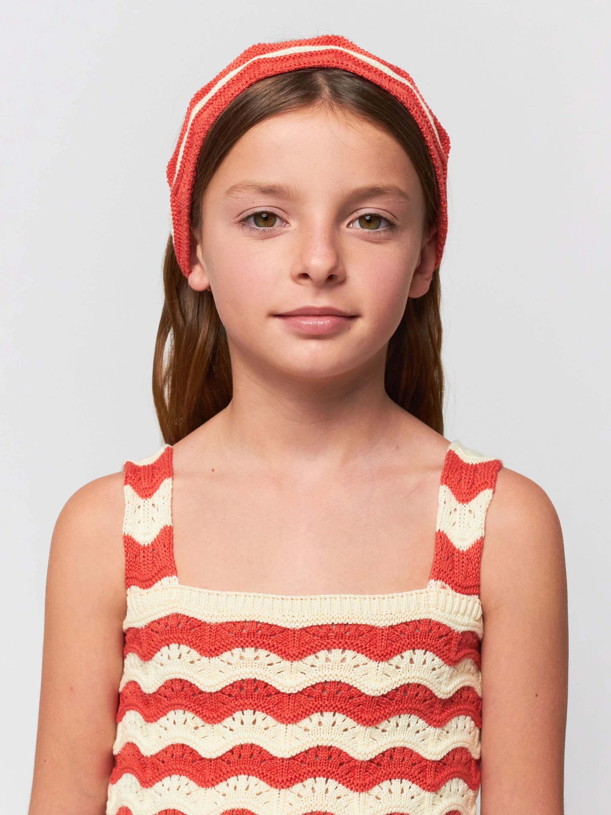 Crochet checkerboard headband