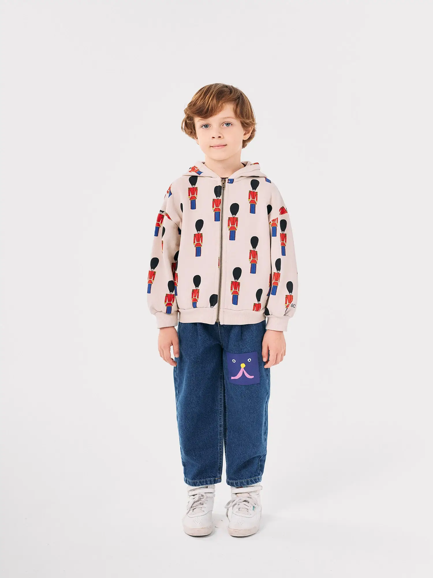 Little Tin Soldiers all over zipped hoodie