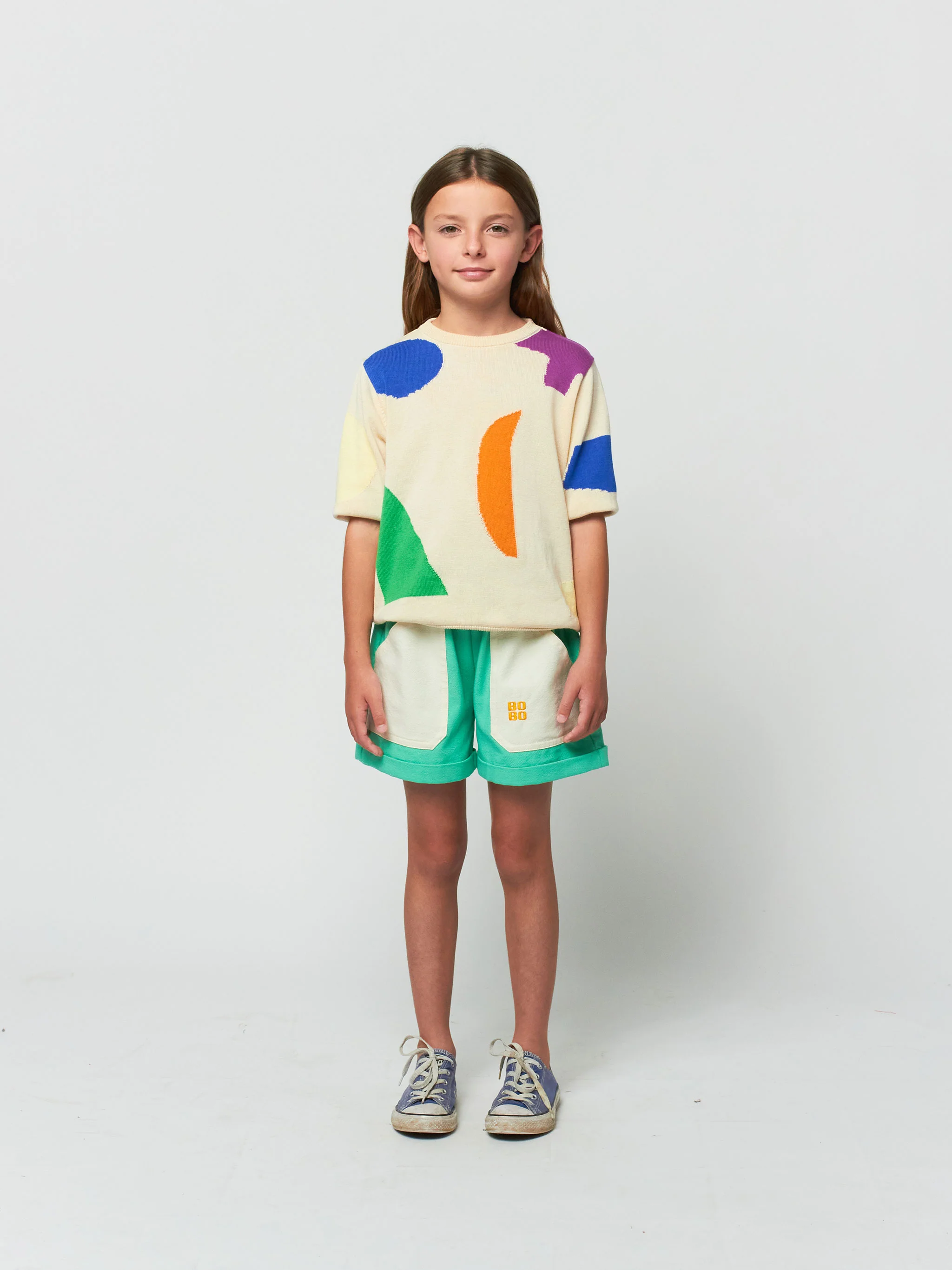Contrast pocket woven shorts