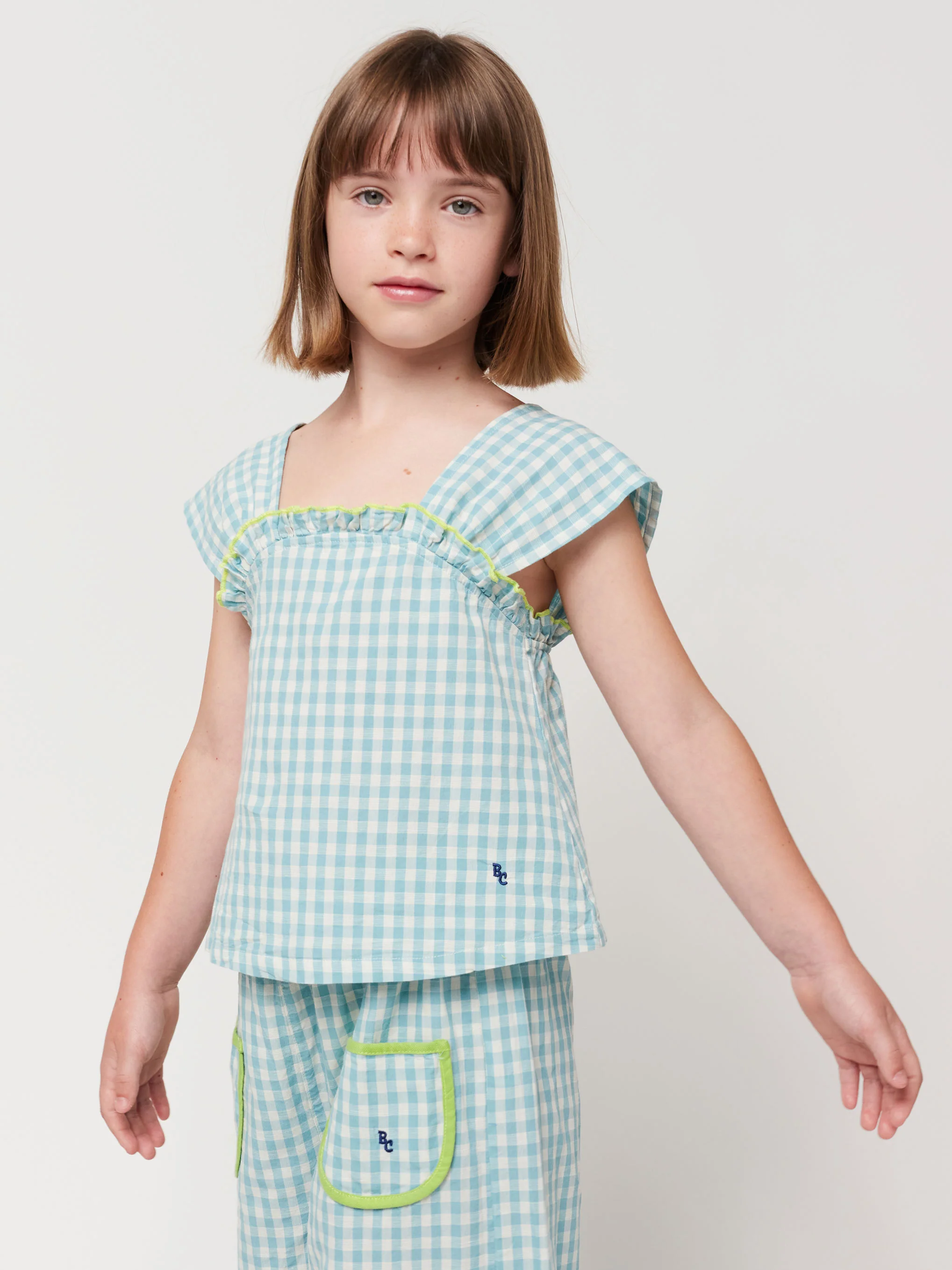 Vichy woven top
