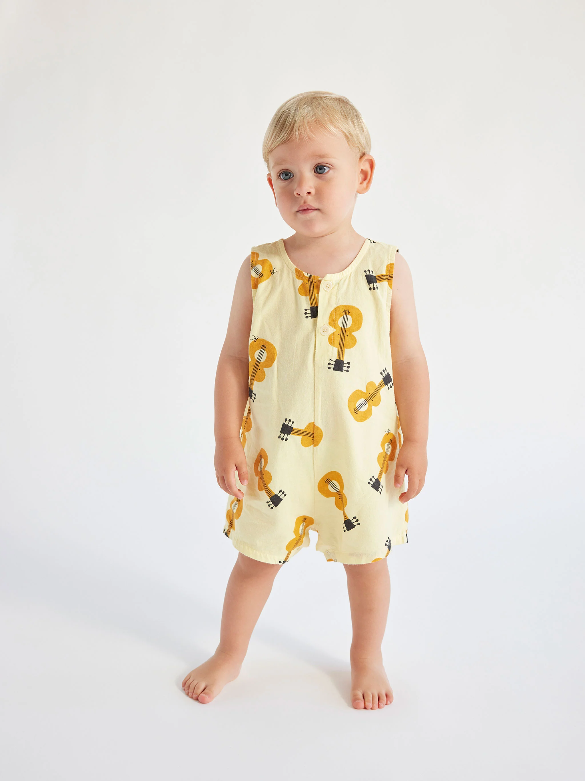 Acoustic Guitar all over woven playsuit
