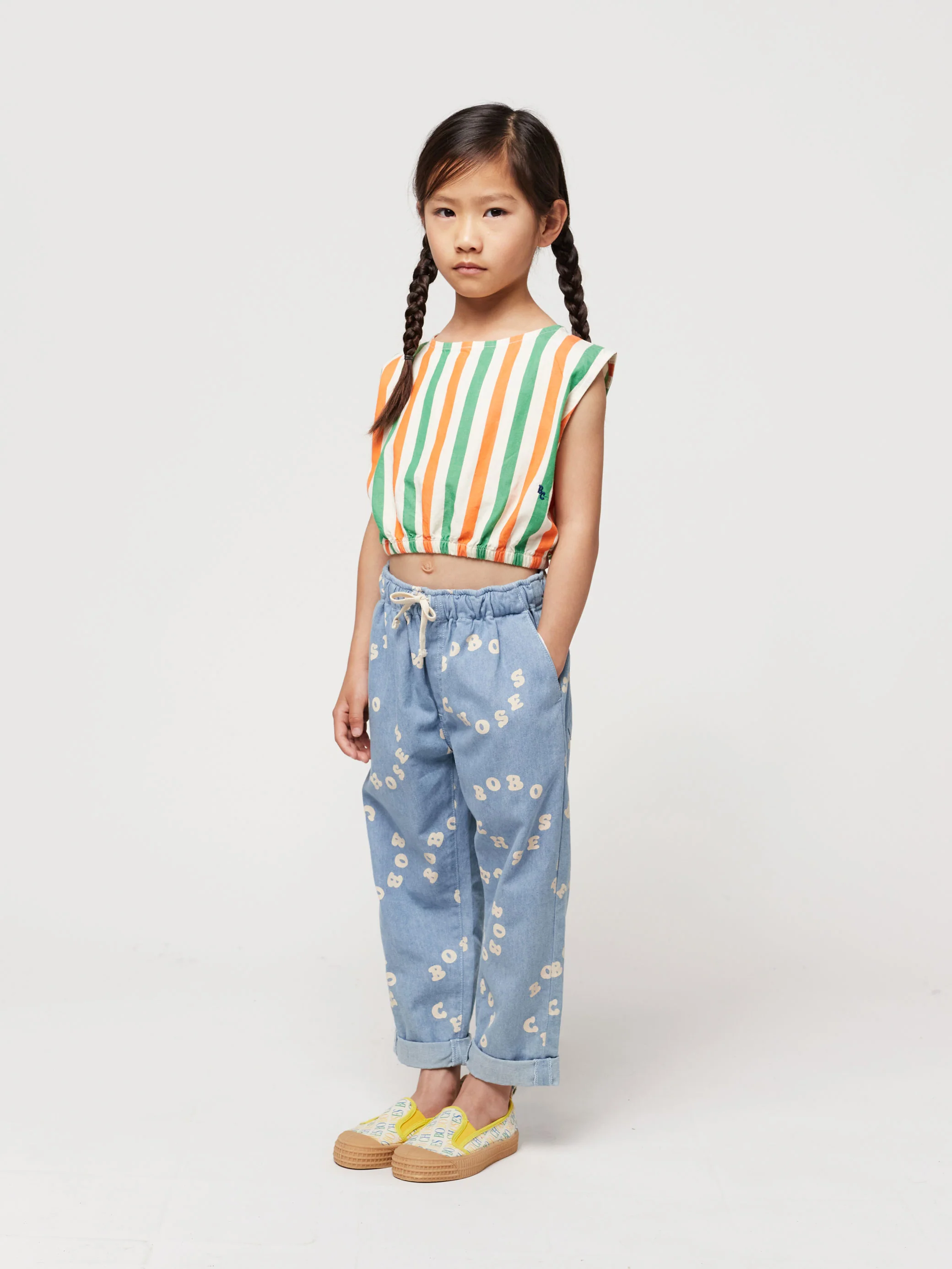 Bobo Choses Circle all over denim pants