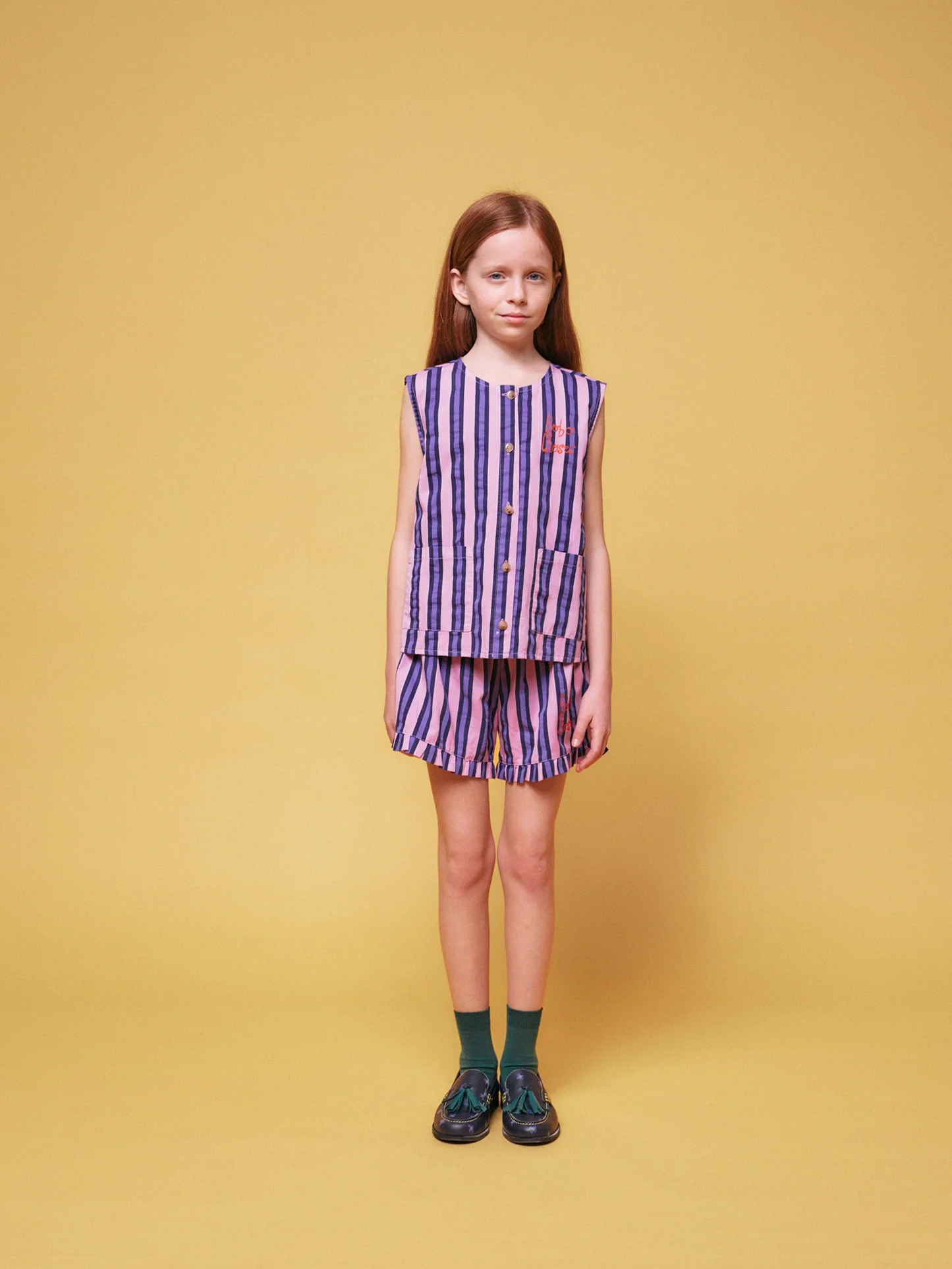 Stripes all over sleevless shirt