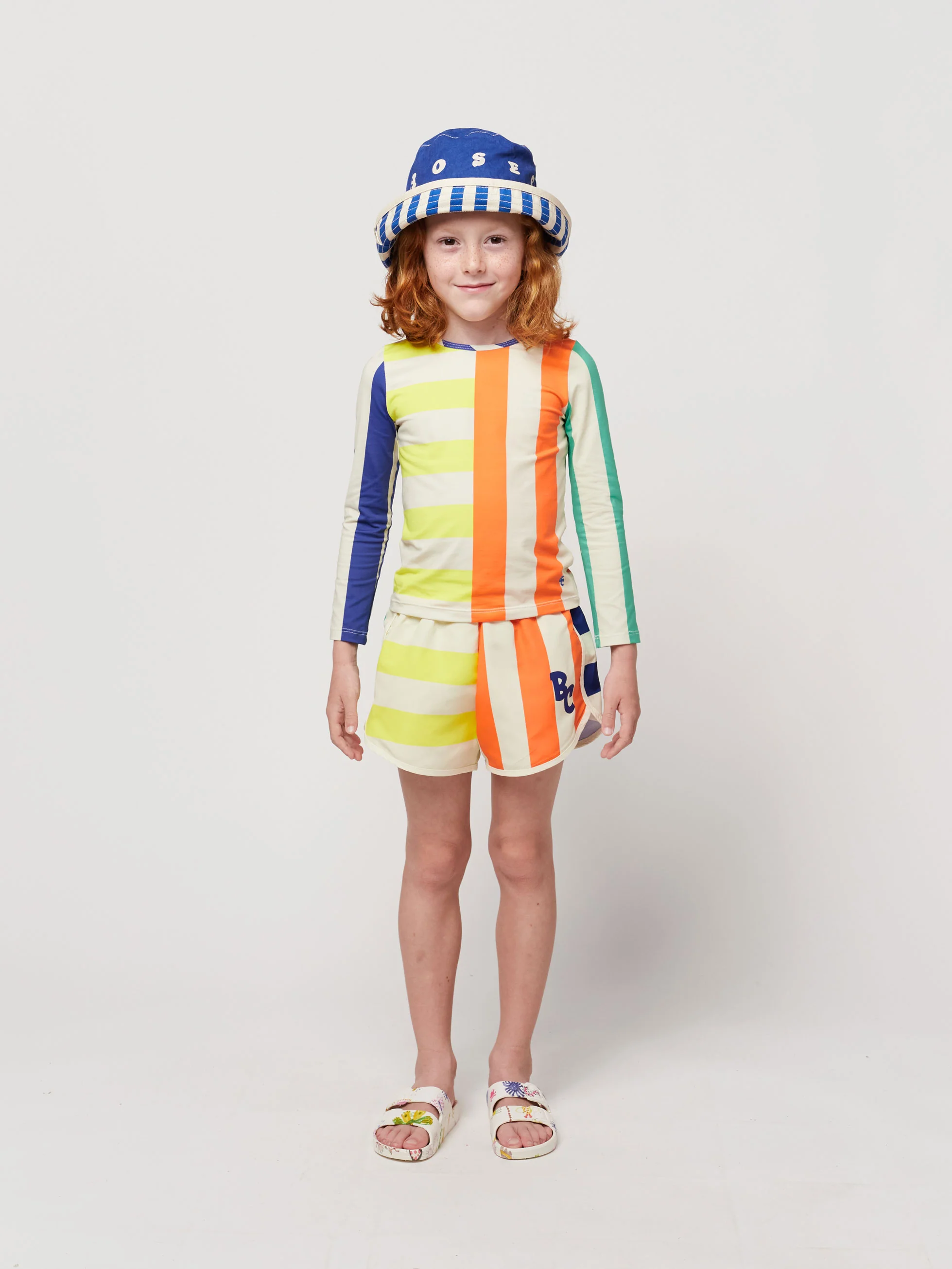 Multicolor Stripes swim shorts
