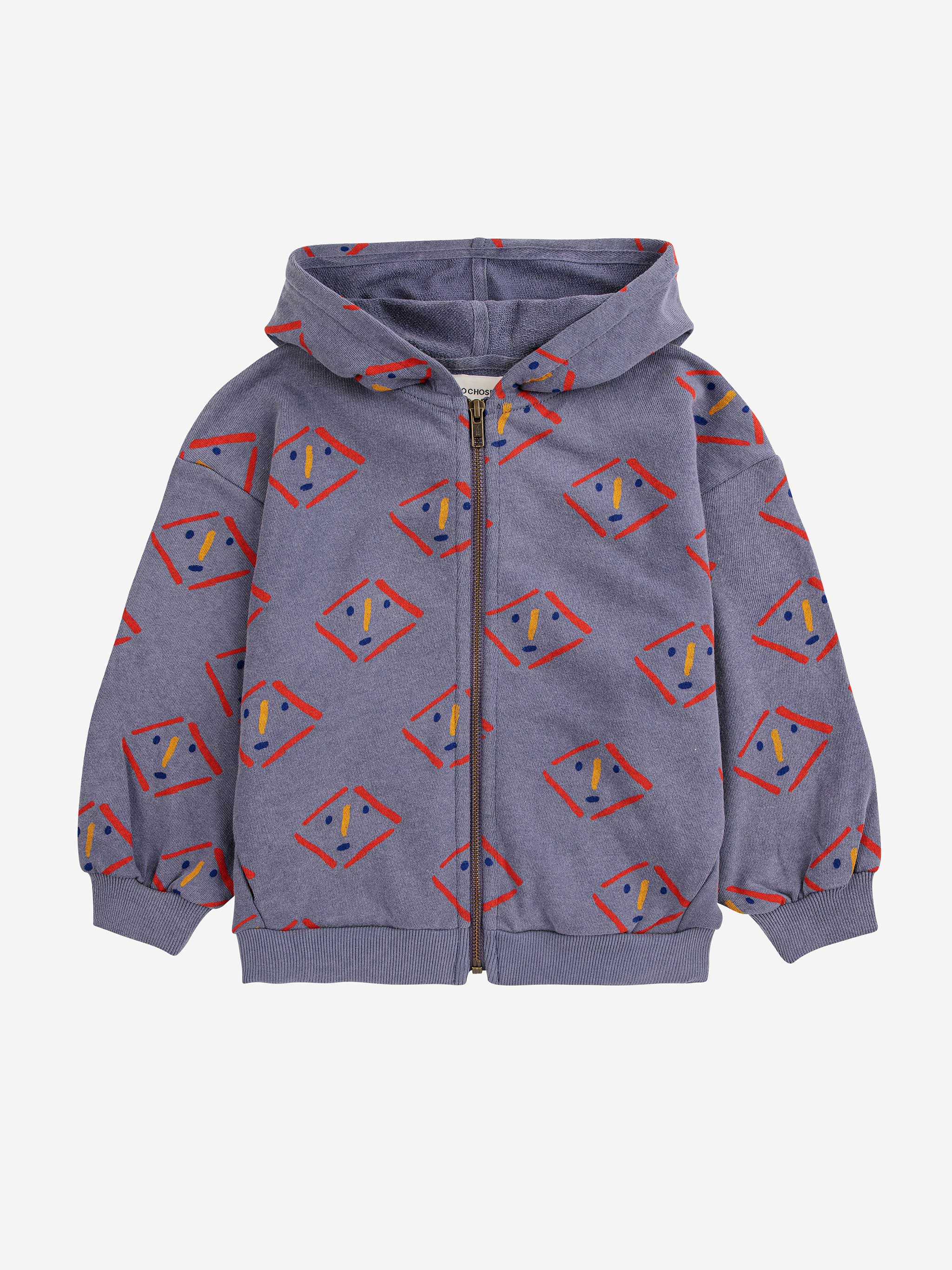 Masks all over zipped hoodie
