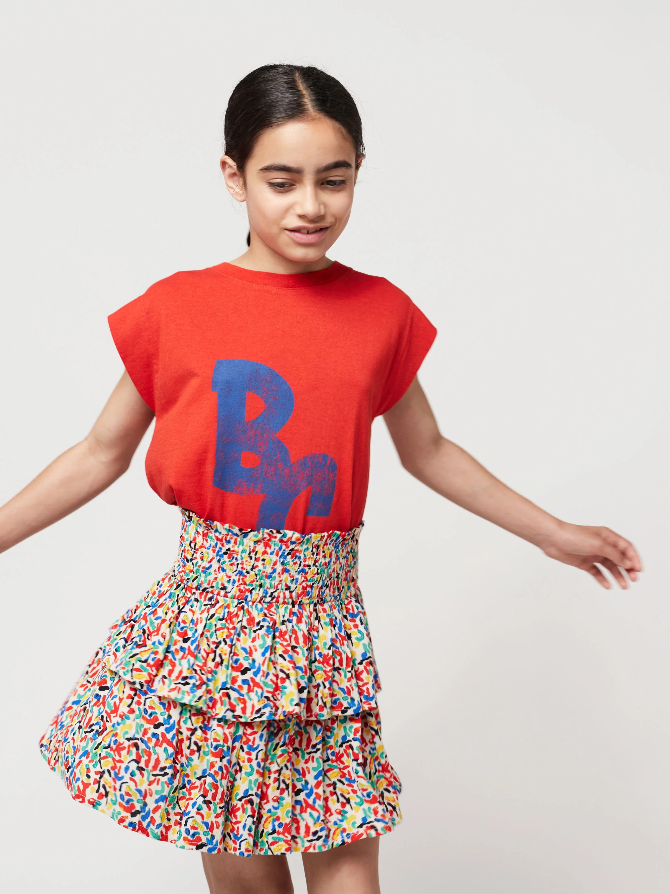 Confetti all over woven ruffle skirt