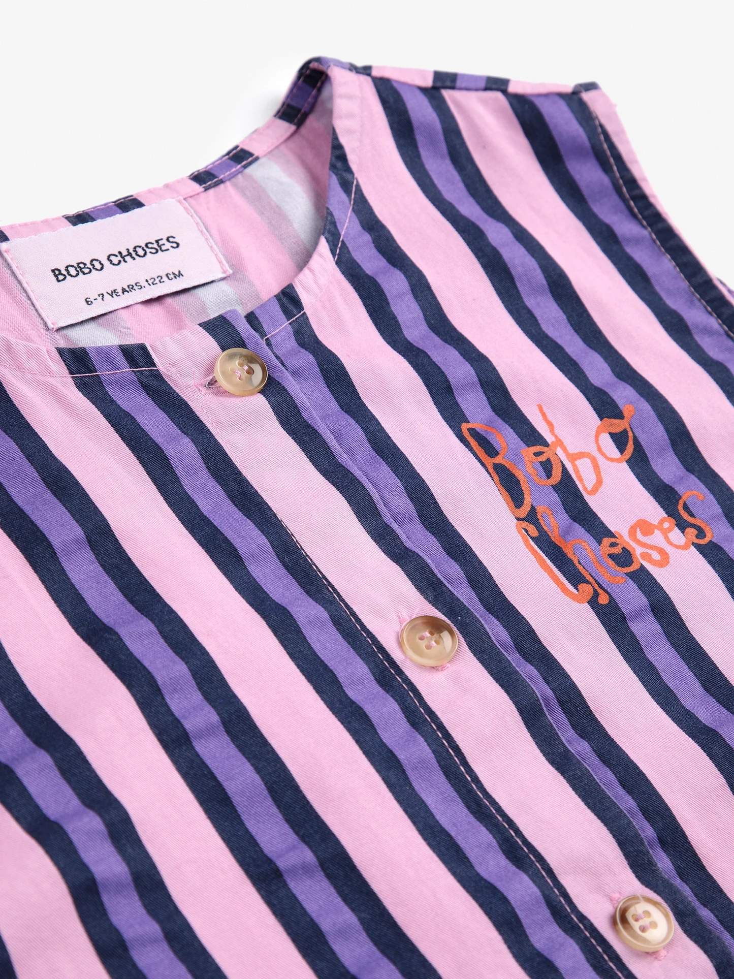 Stripes all over sleevless shirt