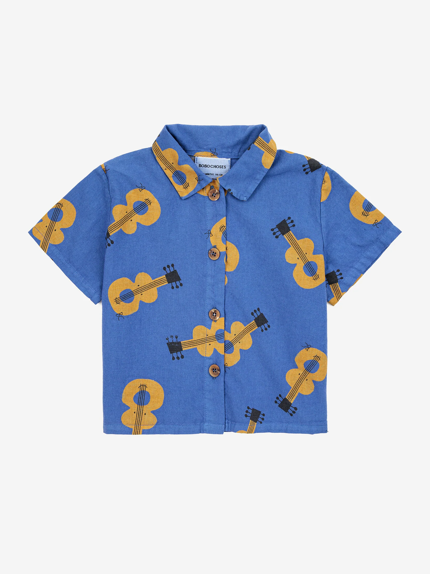 Acoustic Guitar all over woven shirt