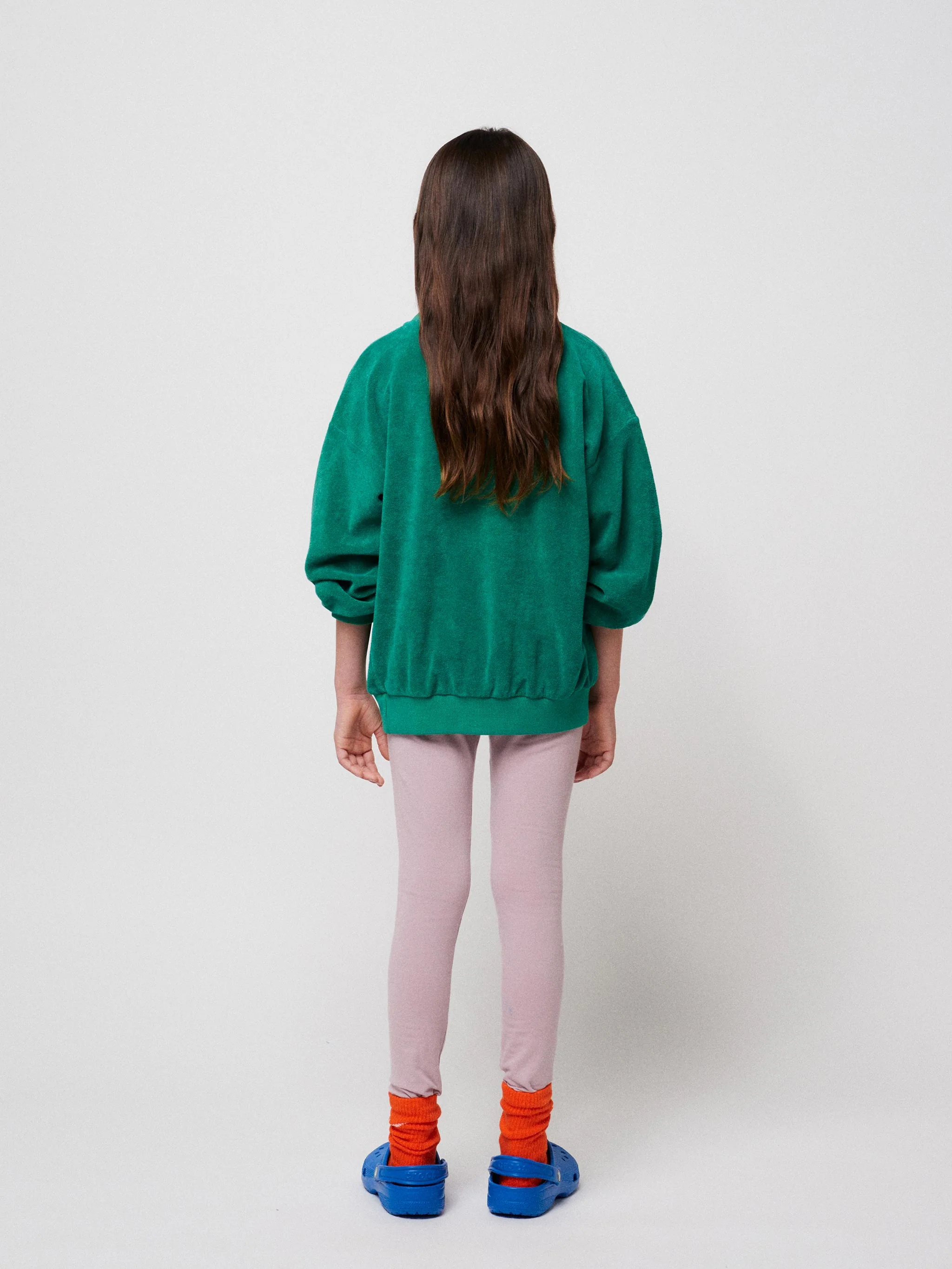 Bobo Choses green terry sweatshirt