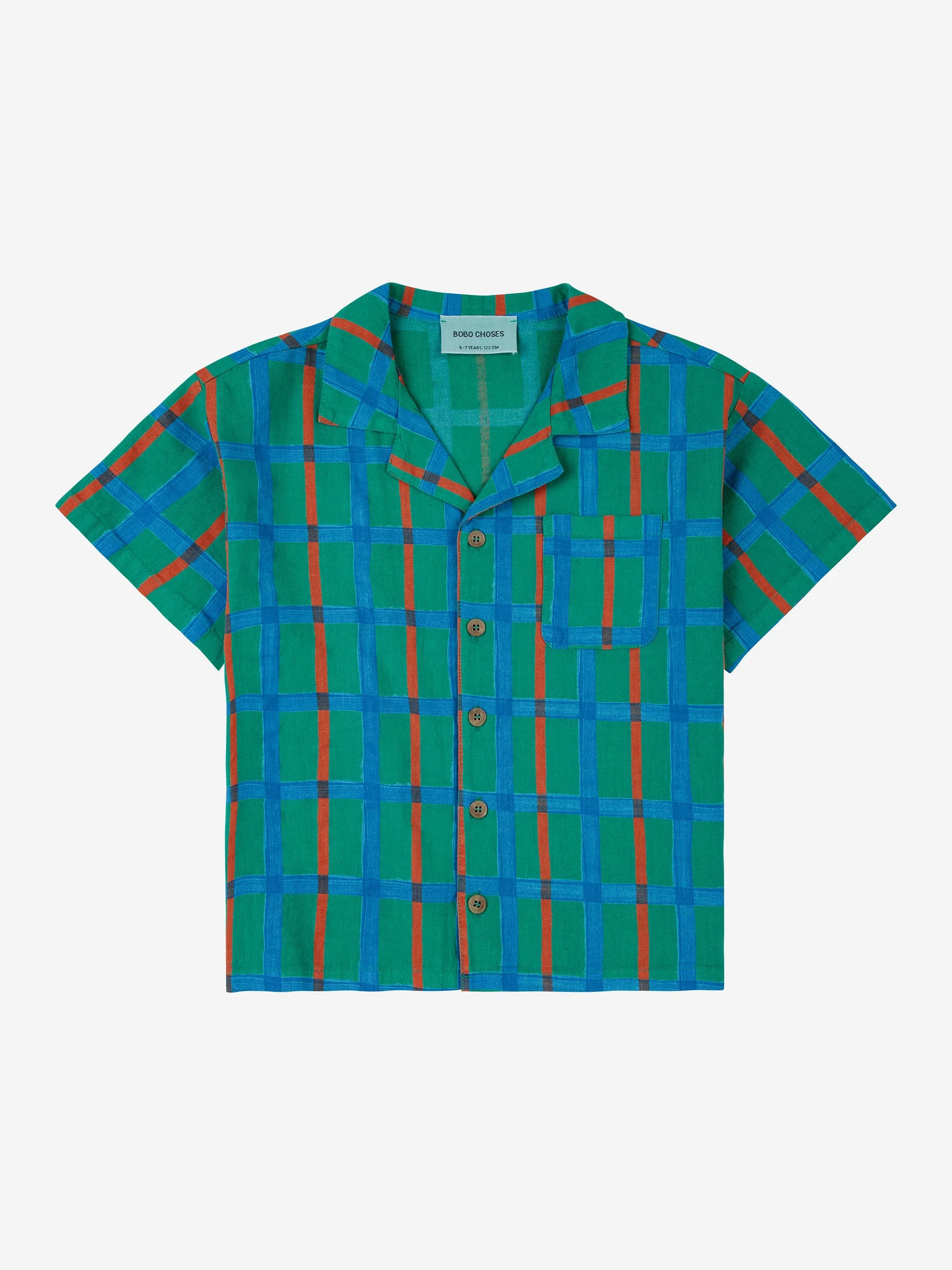 Green check all over shirt
