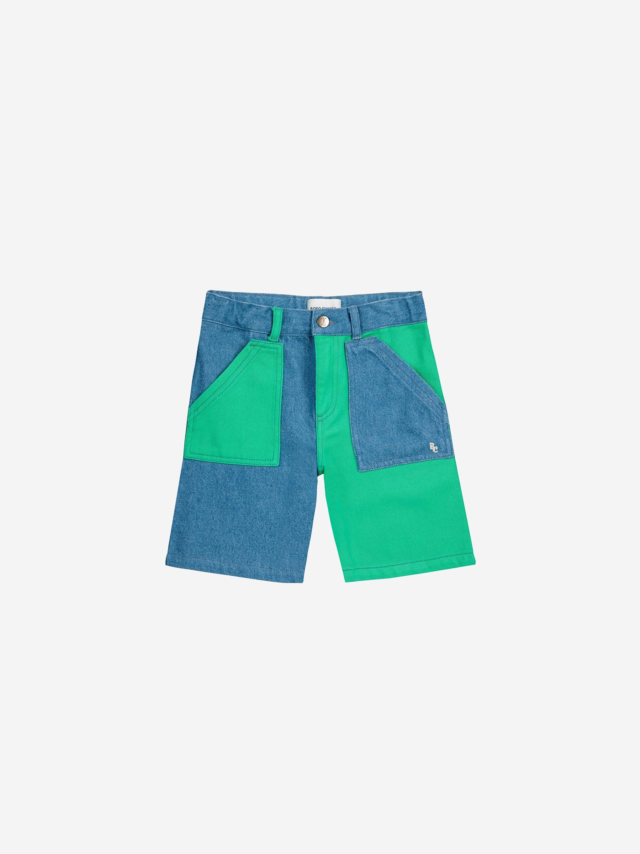 BC embroidery color block bermuda