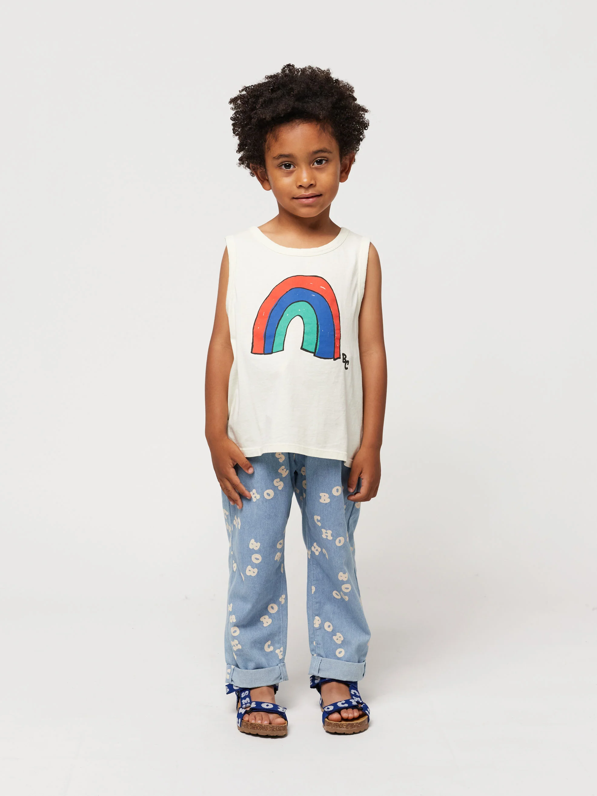 Bobo Choses Circle all over denim pants