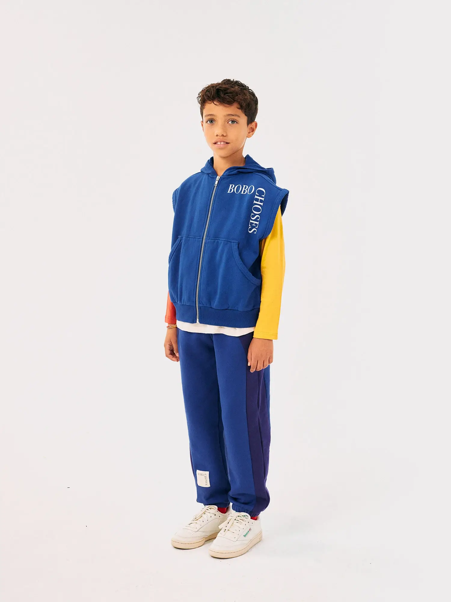 Bobo Choses sleeveles zipped hoodie