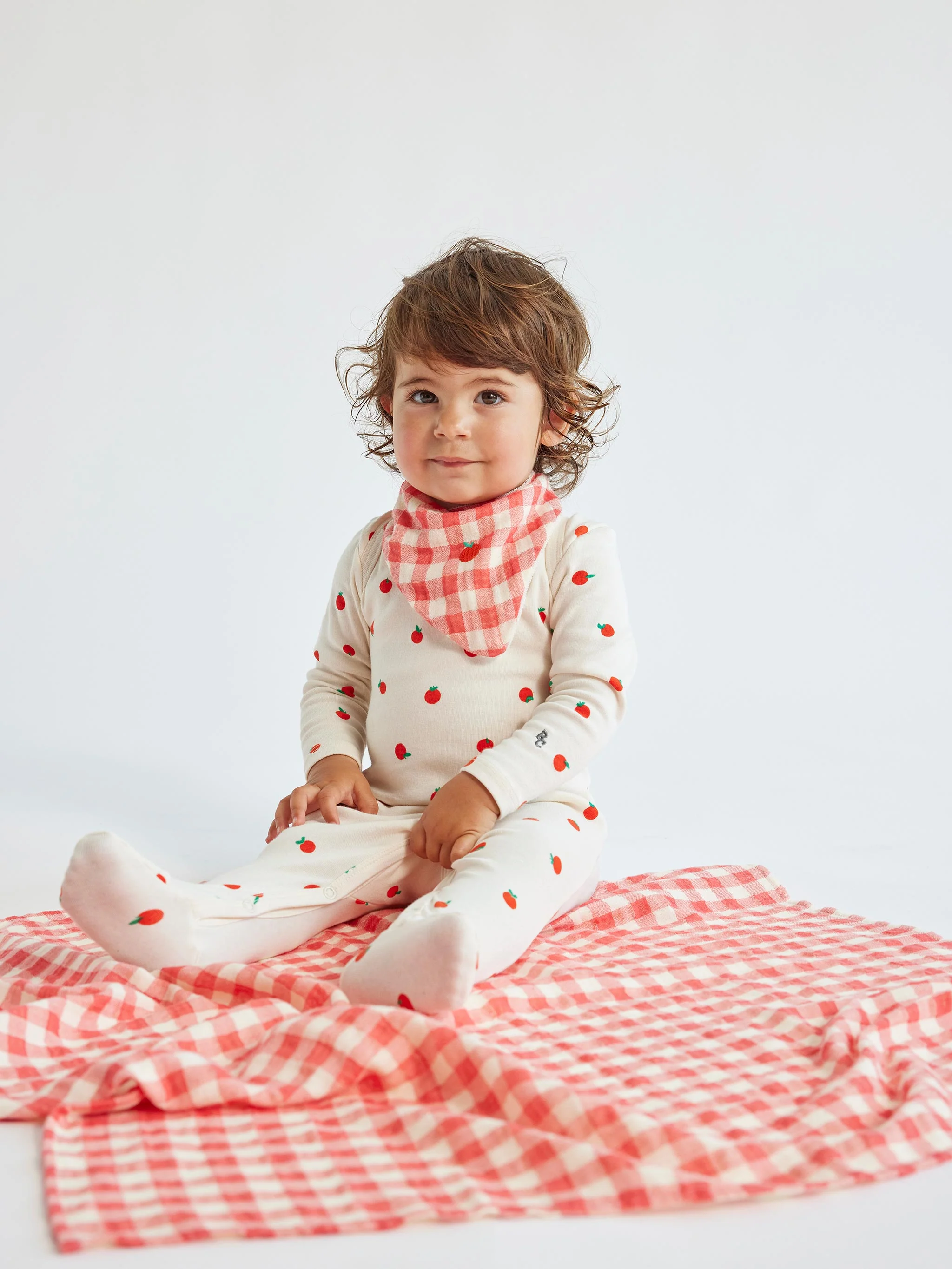 Tomato overall and Vichy pack