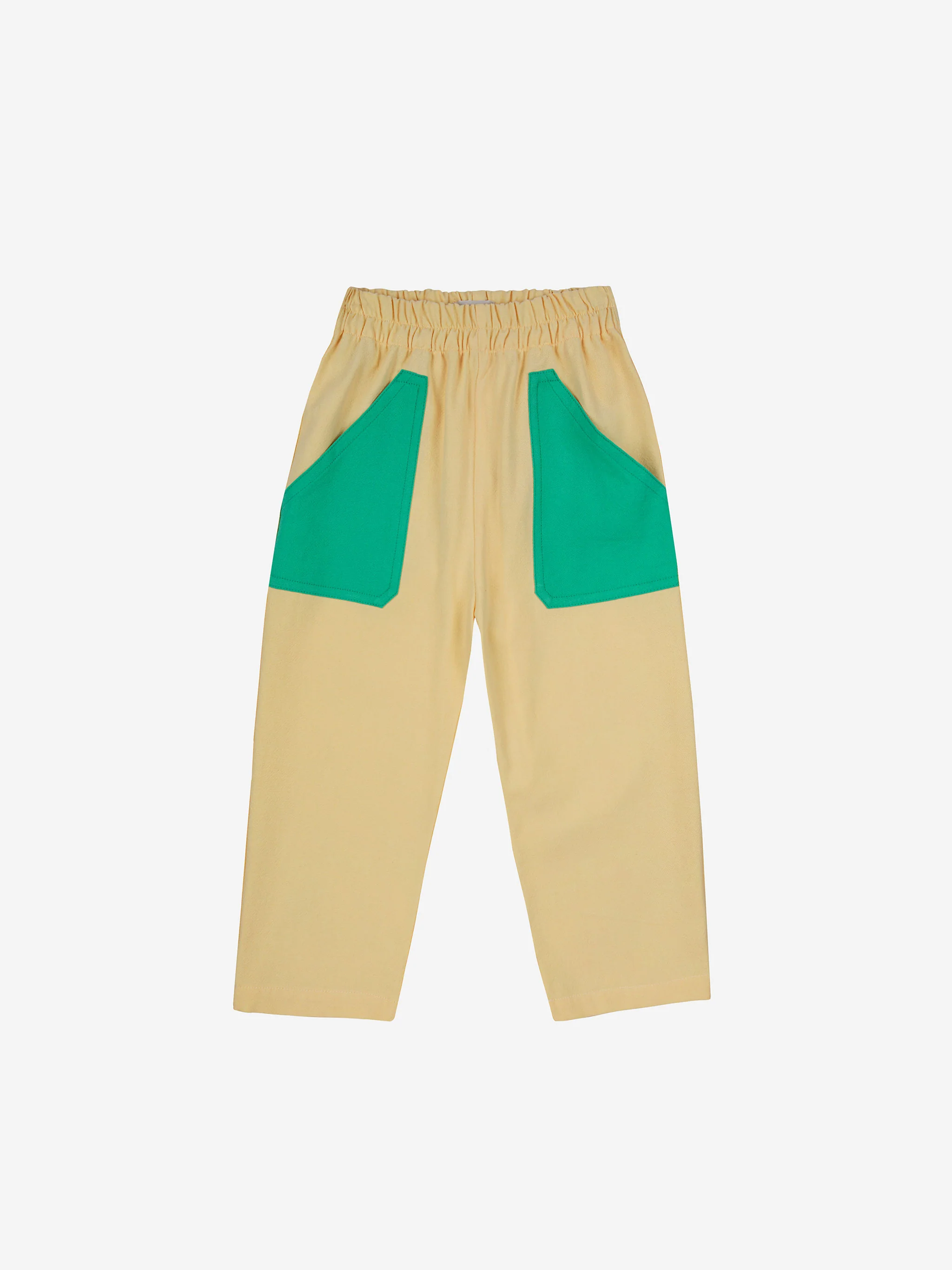 Contrast pockets woven pants