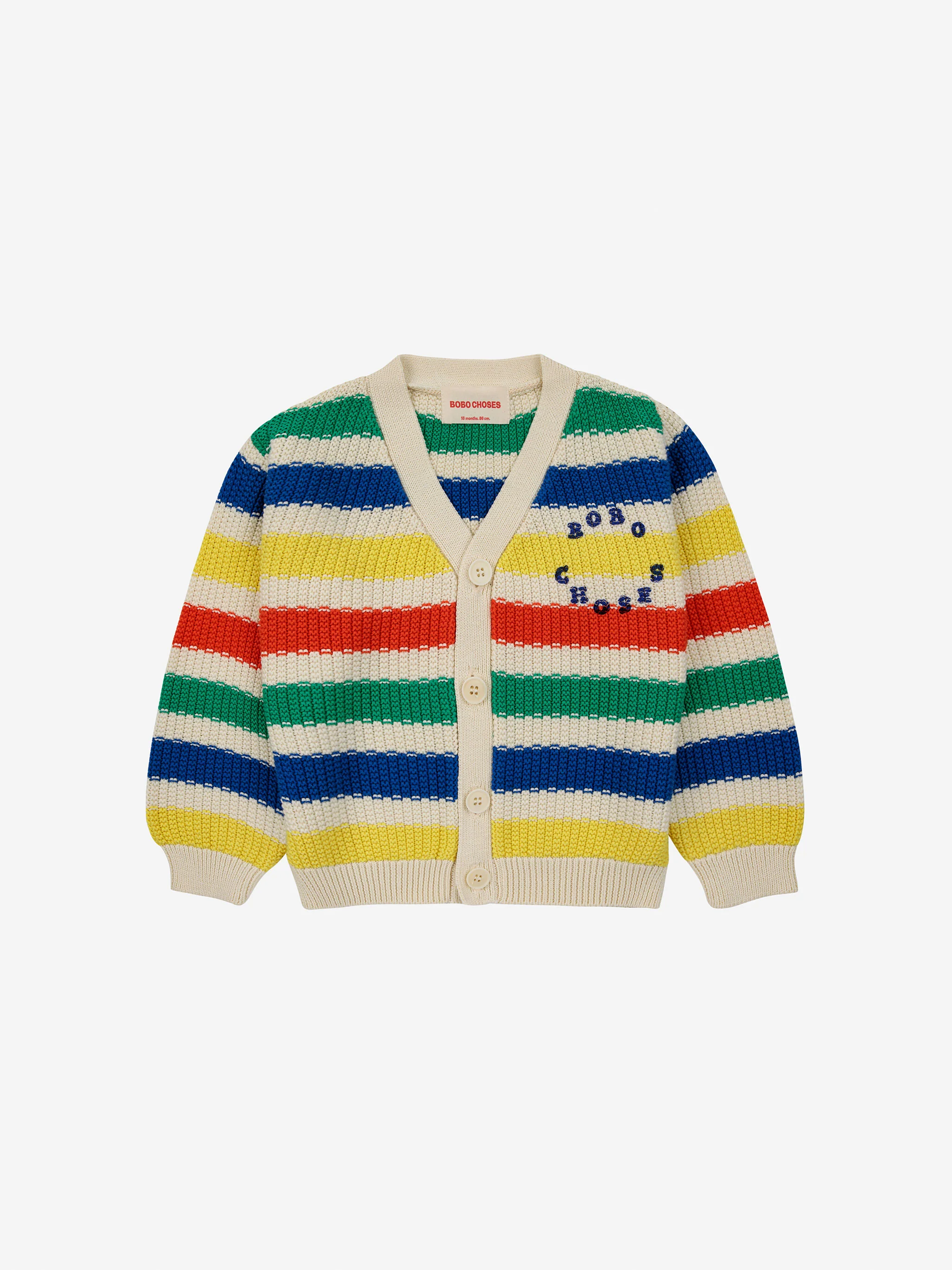 Bobo Choses Multicolor stripes cardigan
