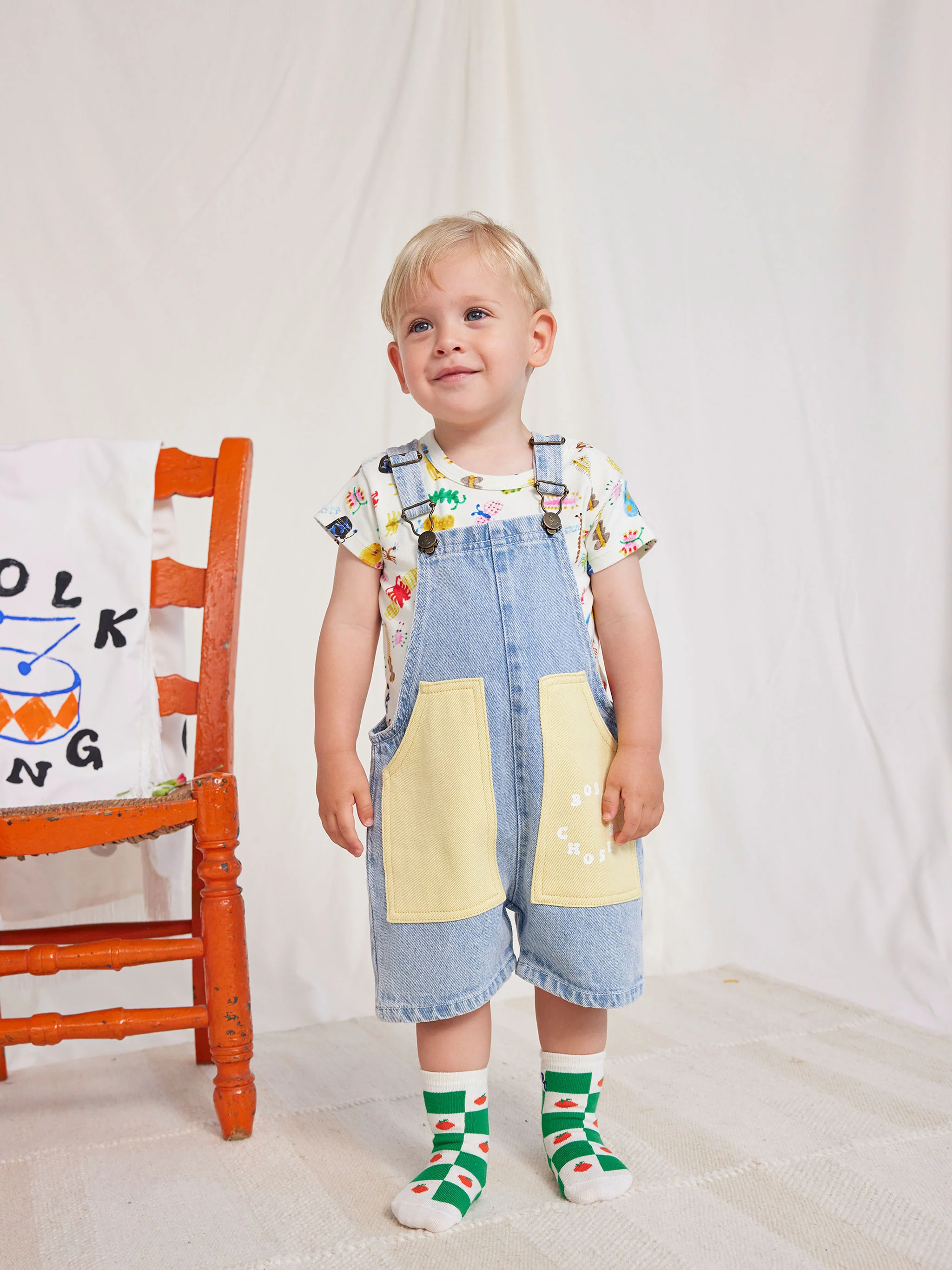 Bobo Choses Circle short dungaree