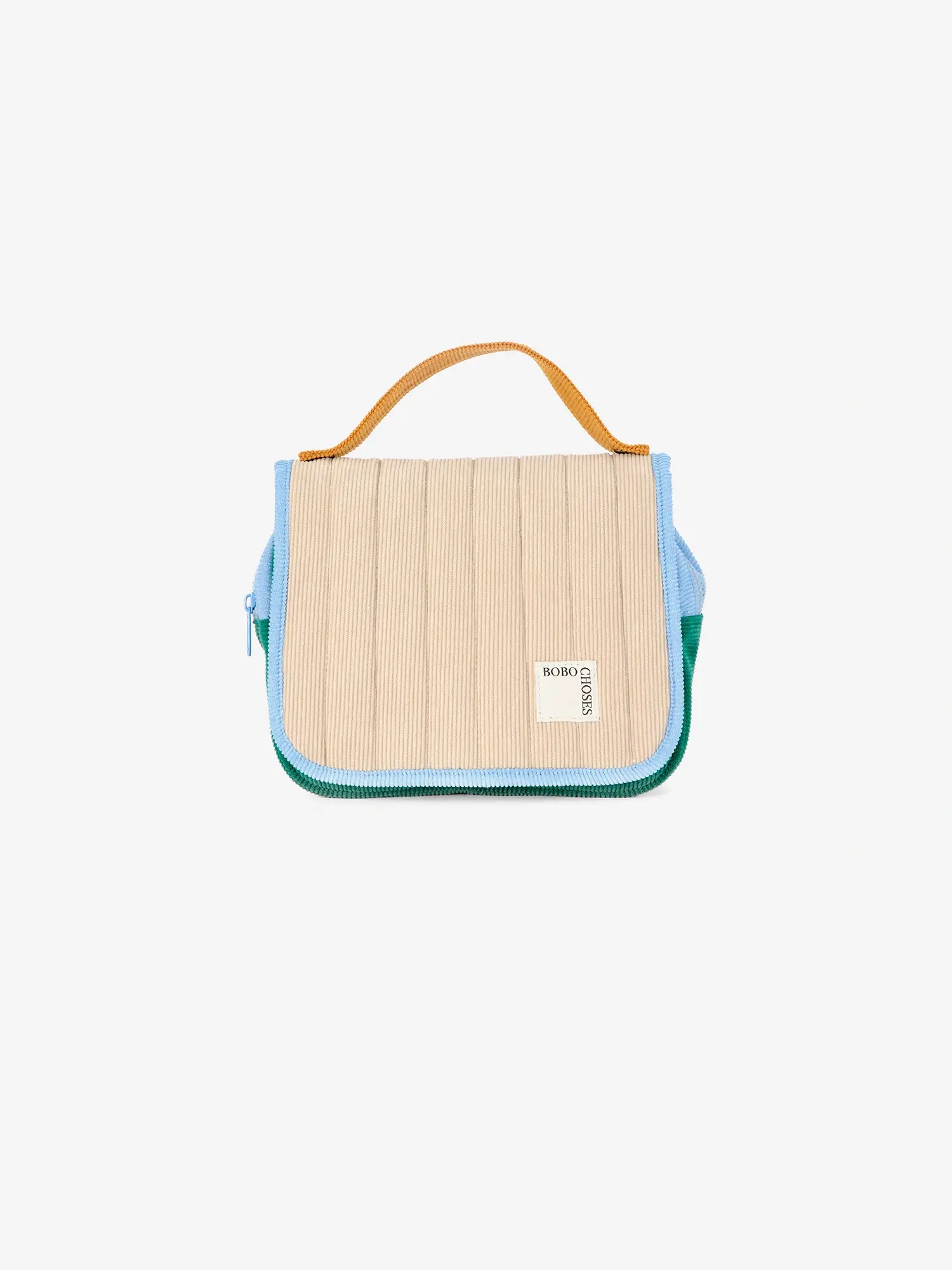 Soft Color Block padded corduroy diaper bag