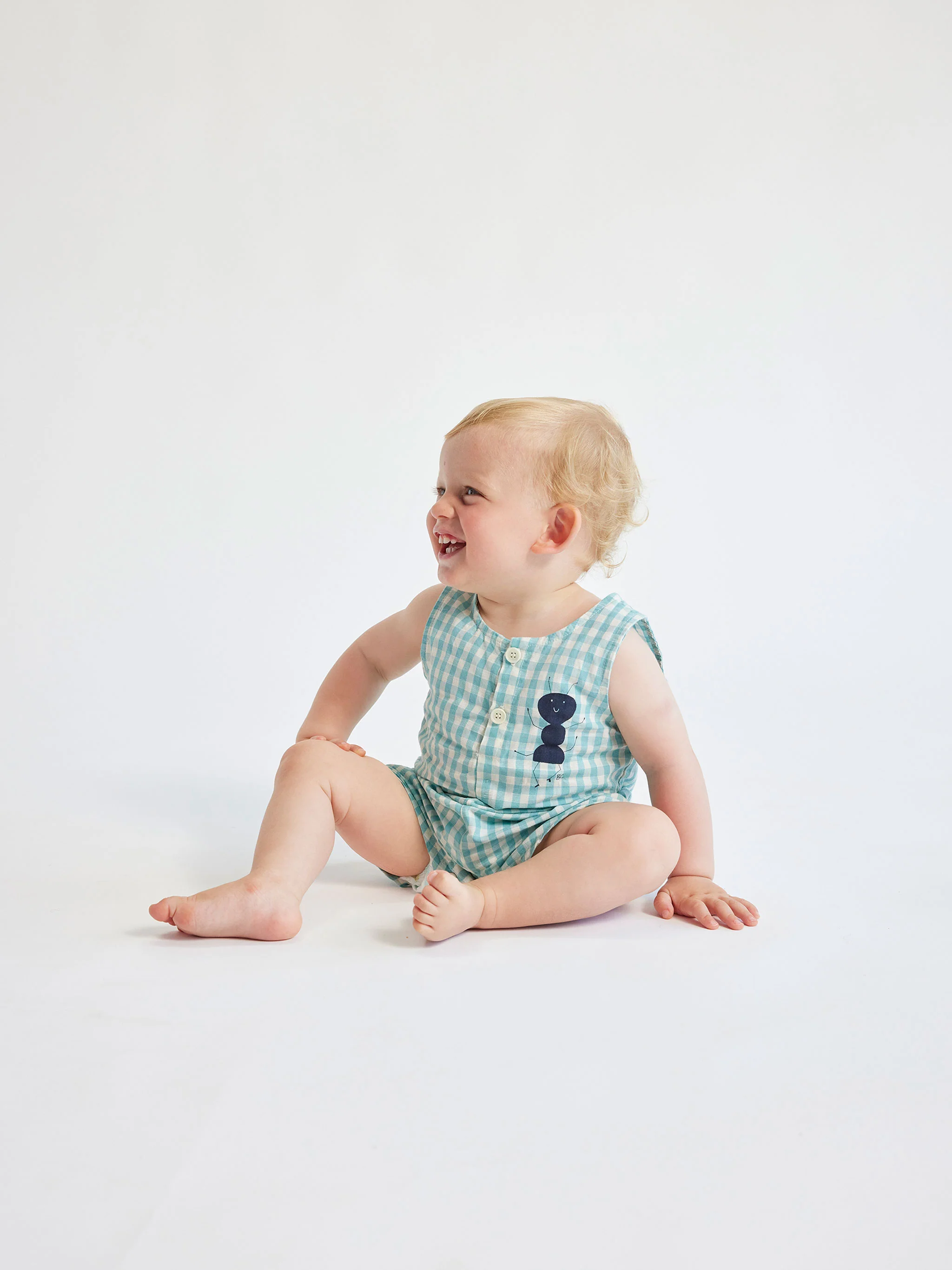 Ant vichy woven playsuit