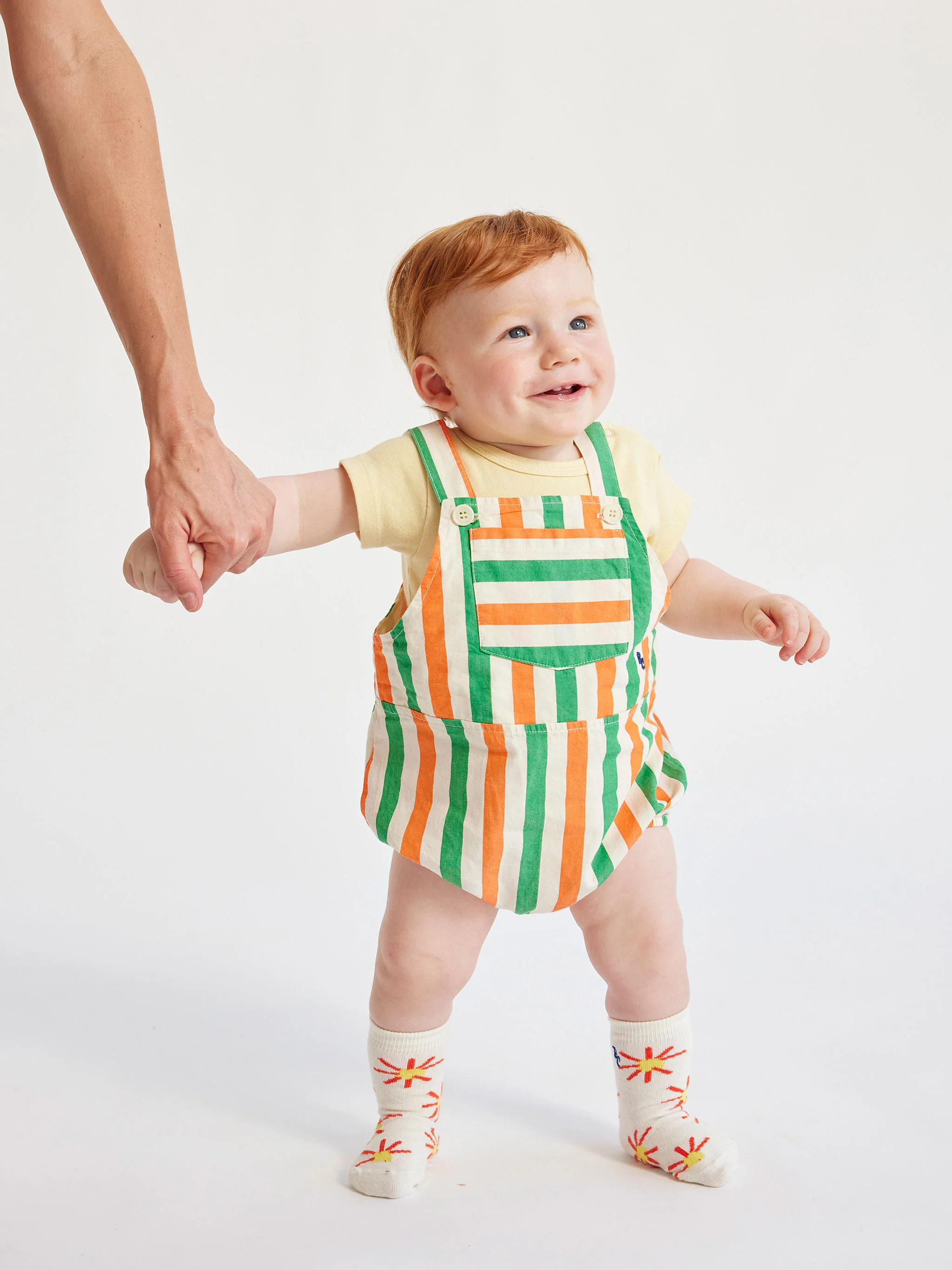 Vertical Stripes woven romper